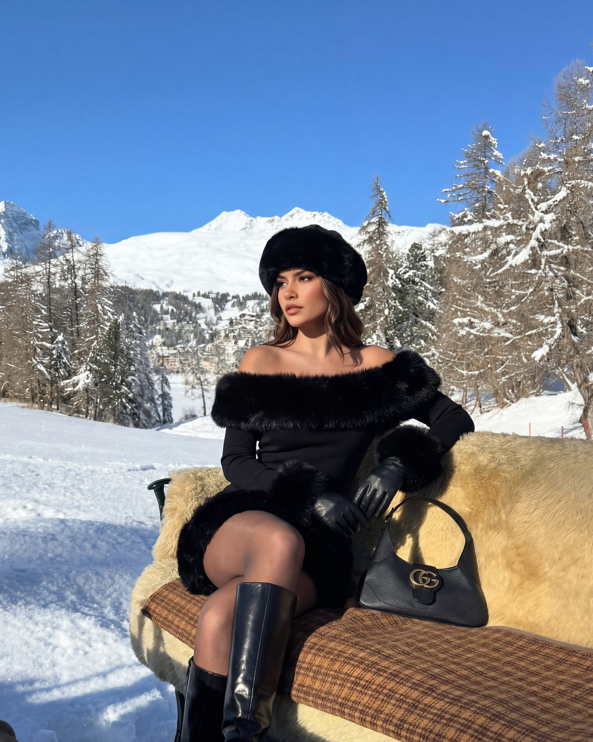Vestido Bella en color negro - Cloe Montiel
