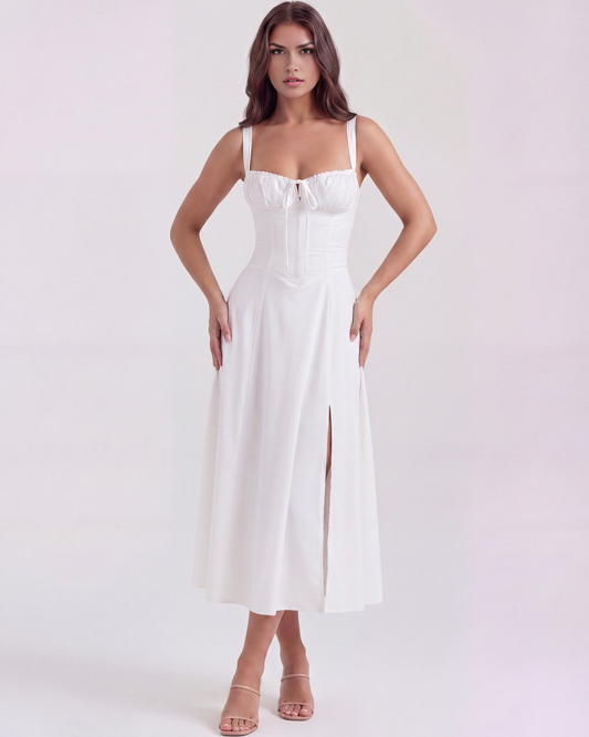 Vestido Aurora en color blanco - Cloe Montiel