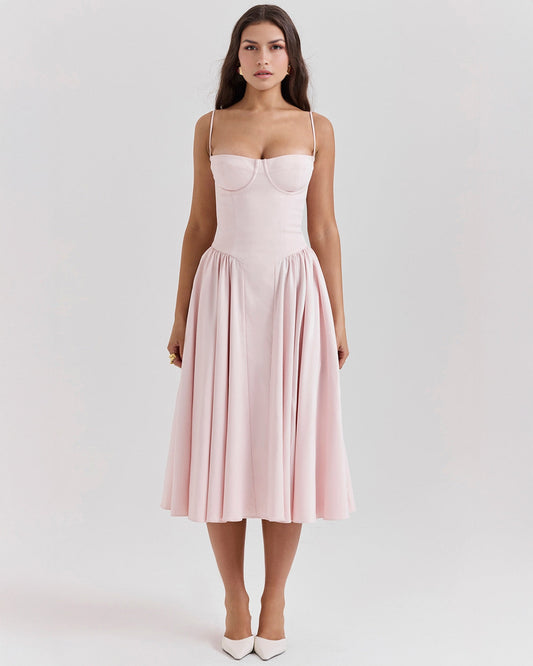 Vestido Francesca en color rosa - Cloe Montiel