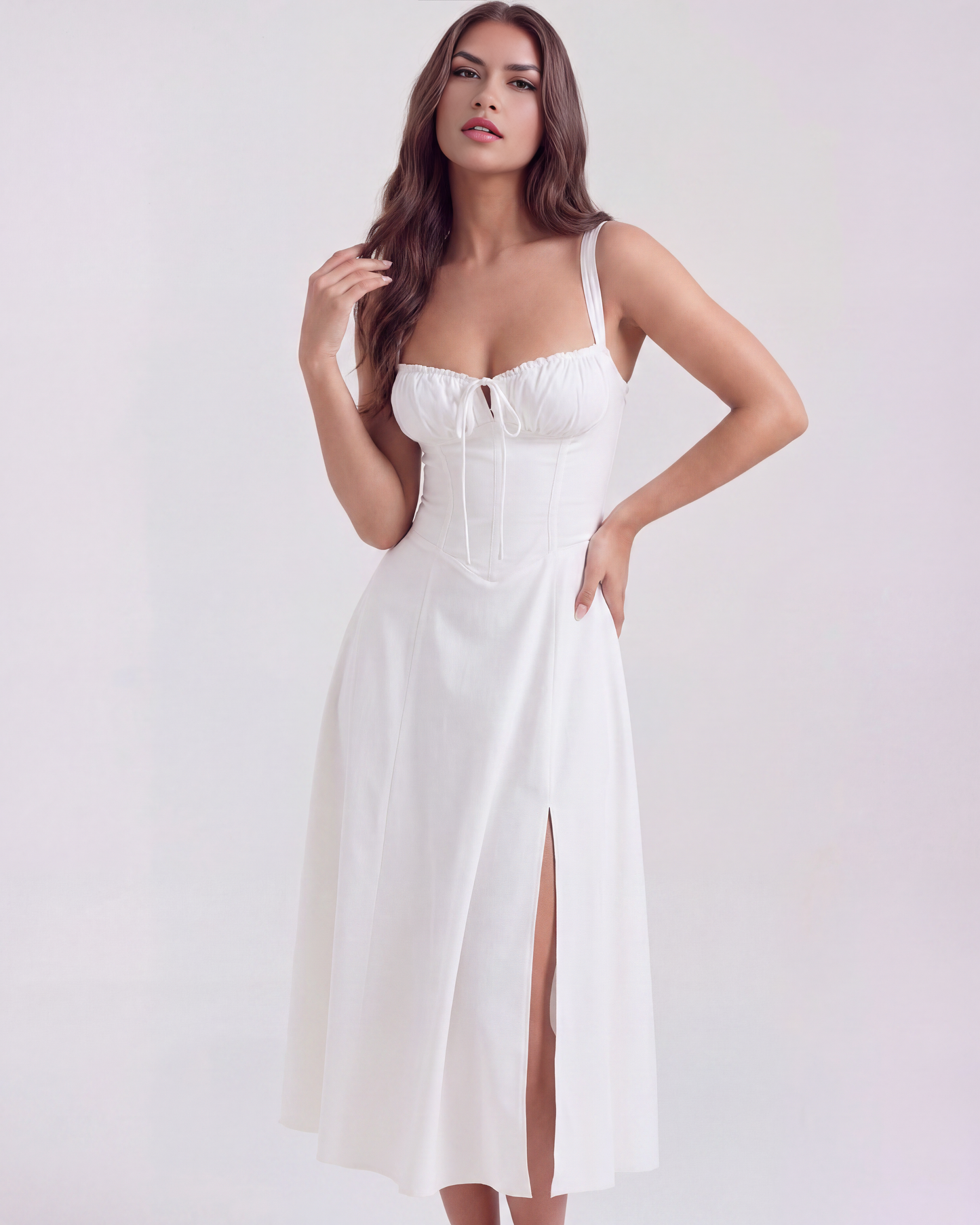 Vestido Aurora en color blanco - Cloe Montiel