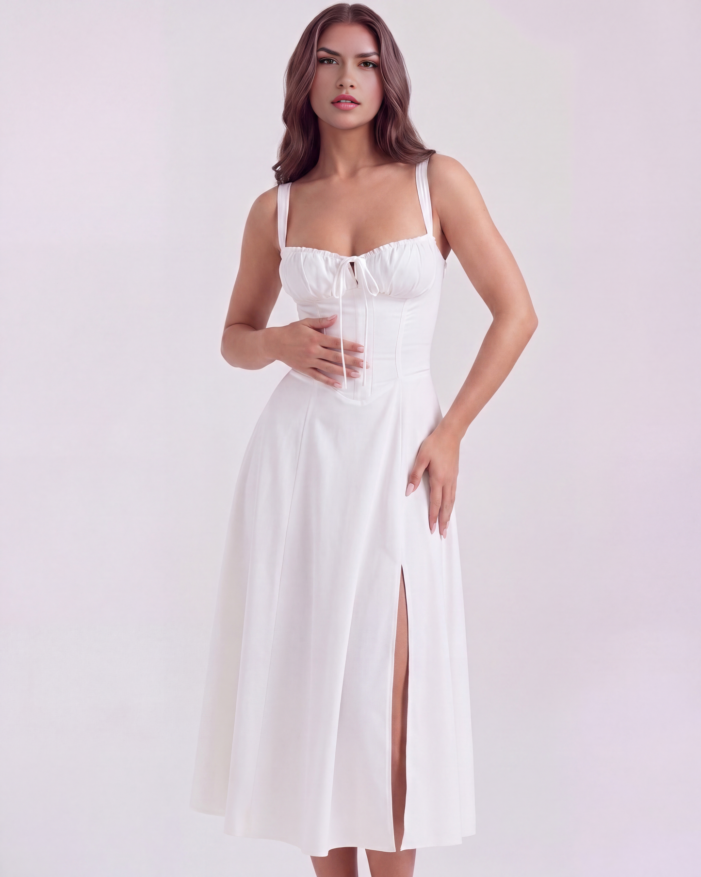 Vestido Aurora en color blanco - Cloe Montiel