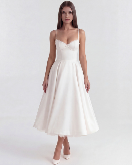 Vestido Selene en color blanco - Cloe Montiel