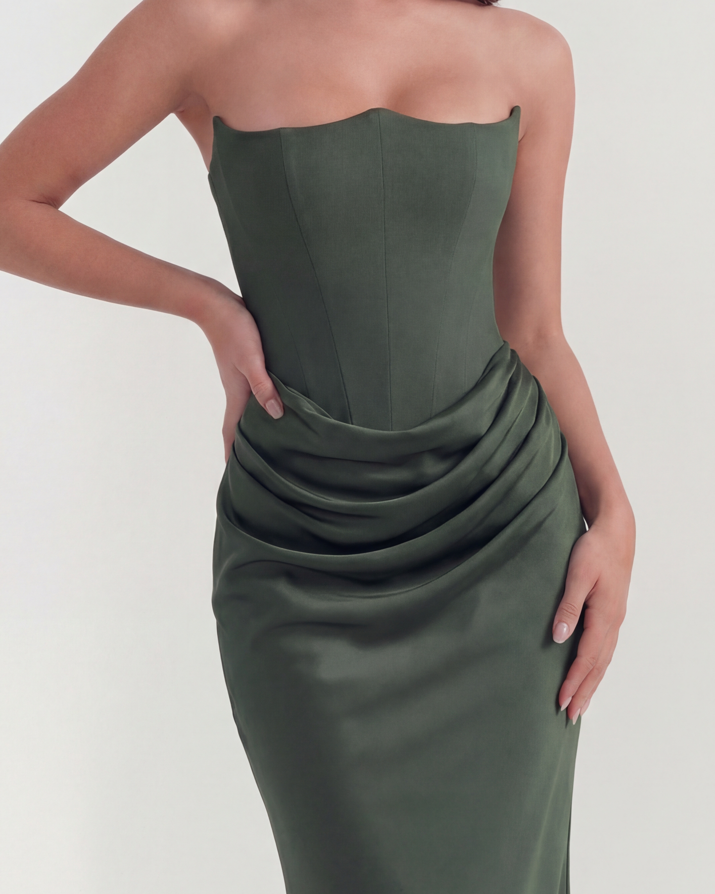 Vestido Rosalind en color verde bosque - Cloe Montiel