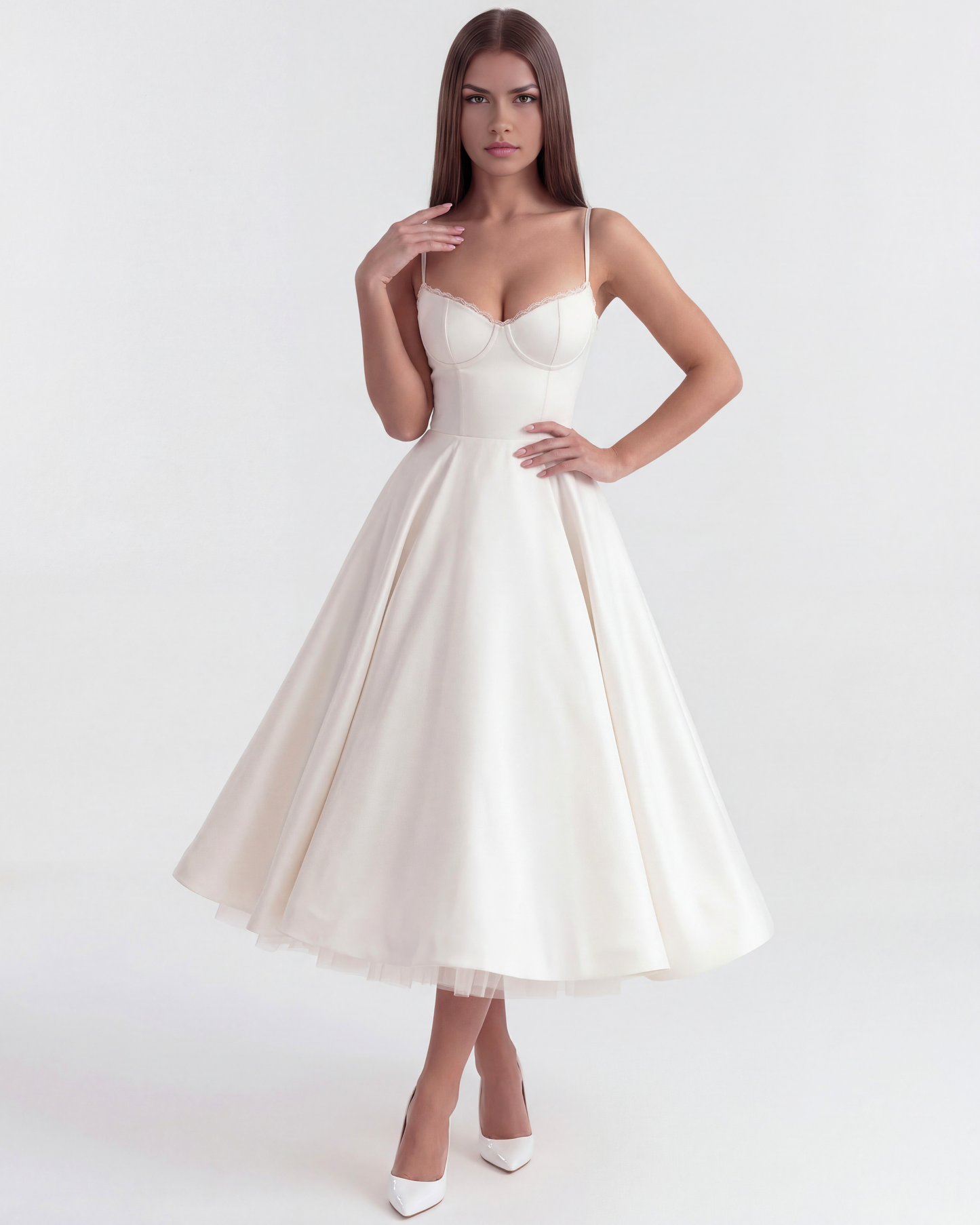 Vestido Selene en color blanco - Cloe Montiel