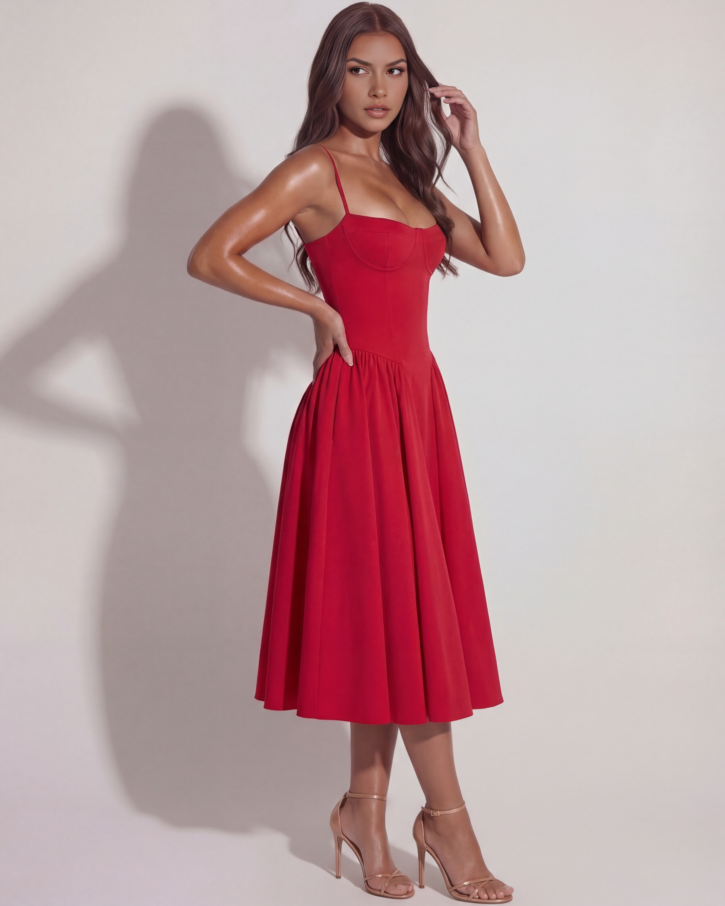 Vestido Francesca en color rojo - Cloe Montiel