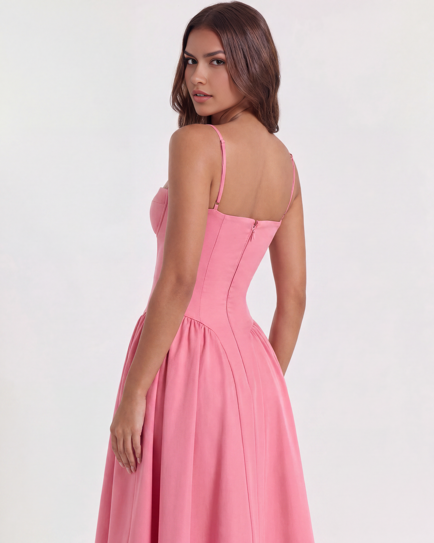 Vestido Francesca en color rosa oscuro - Cloe Montiel