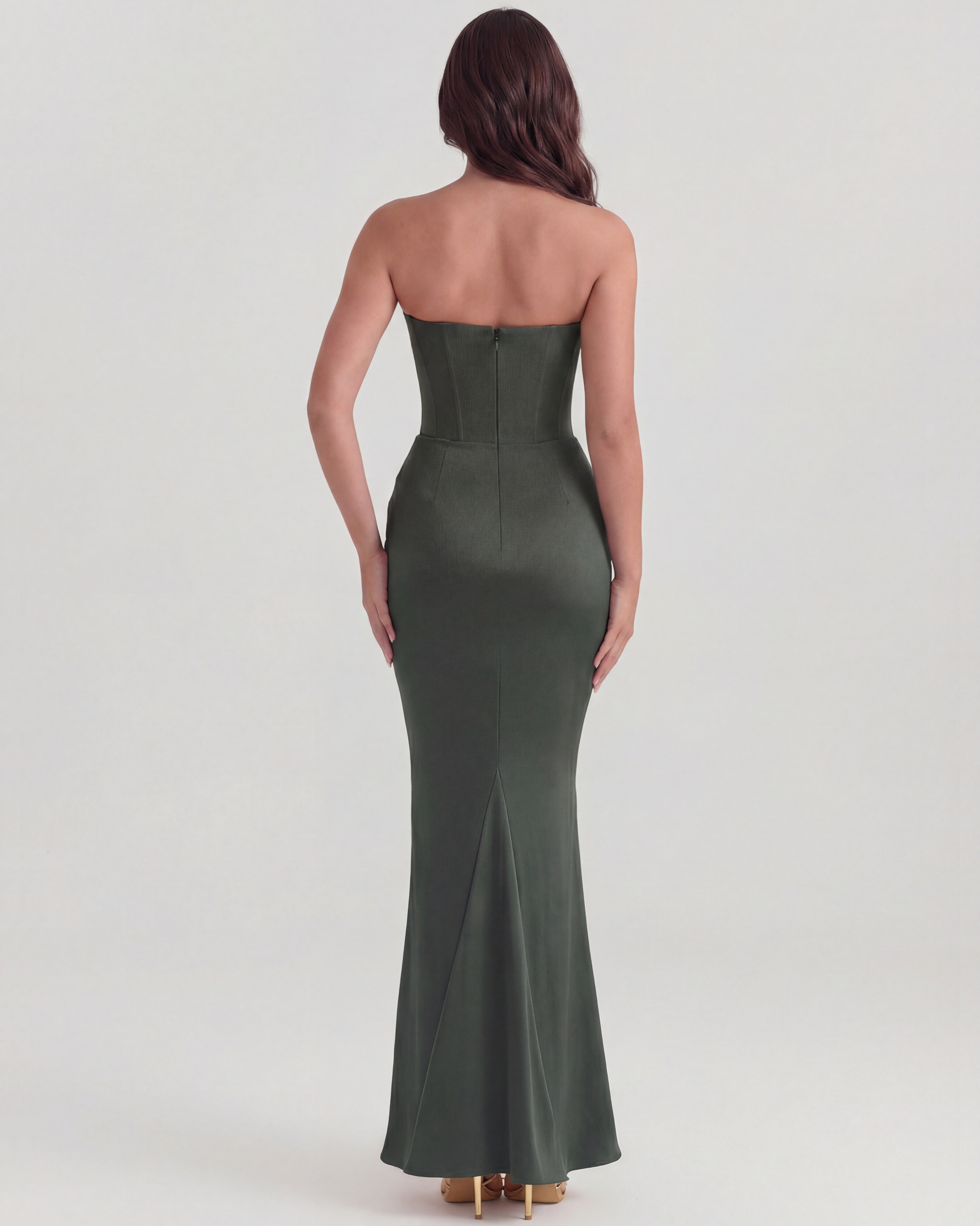 Vestido Rosalind en color verde bosque - Cloe Montiel