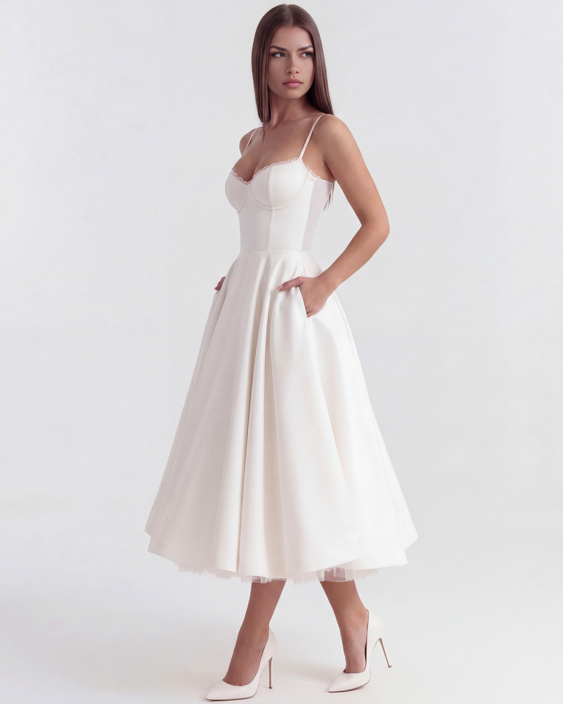 Vestido Selene en color blanco - Cloe Montiel