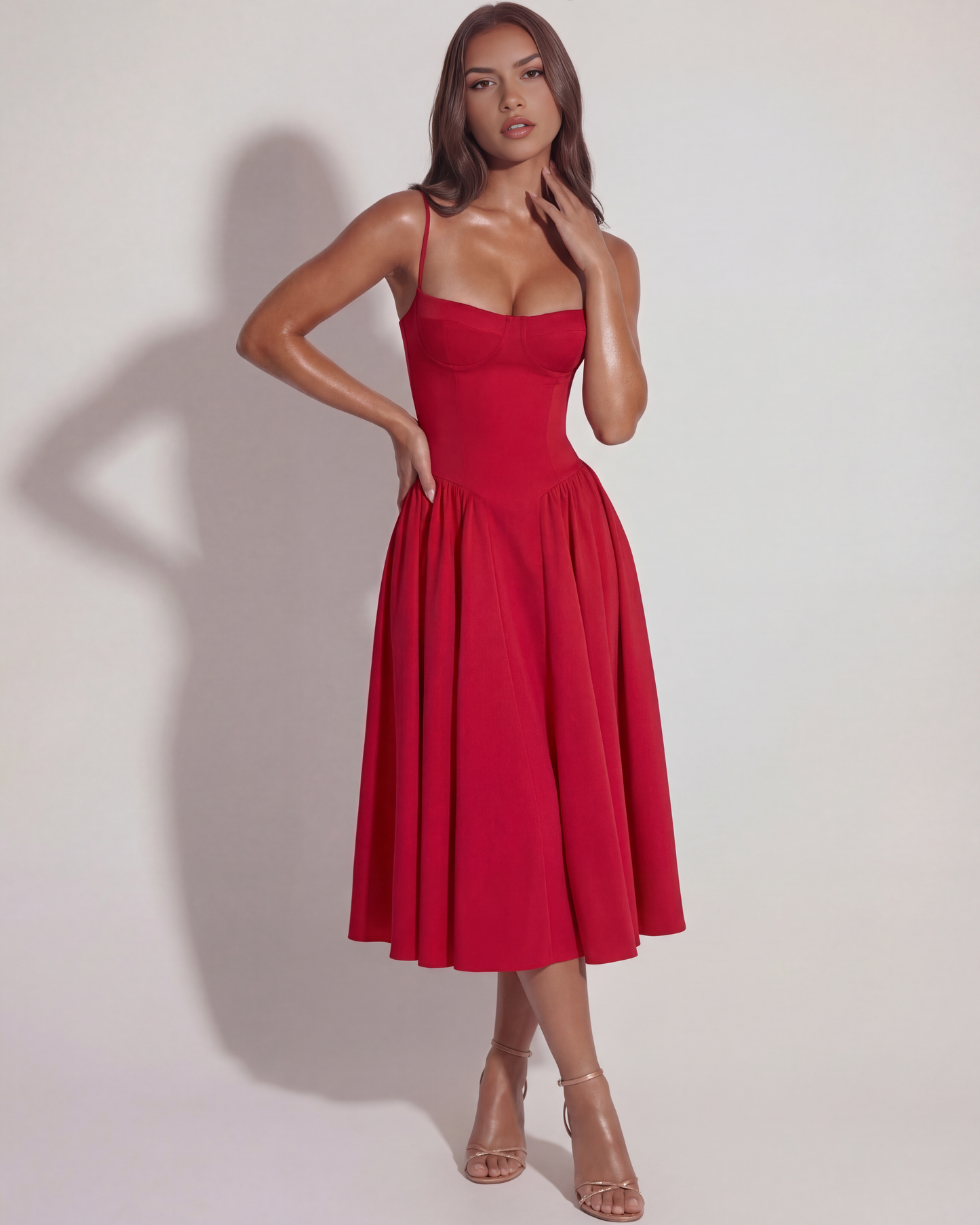 Vestido Francesca en color rojo - Cloe Montiel