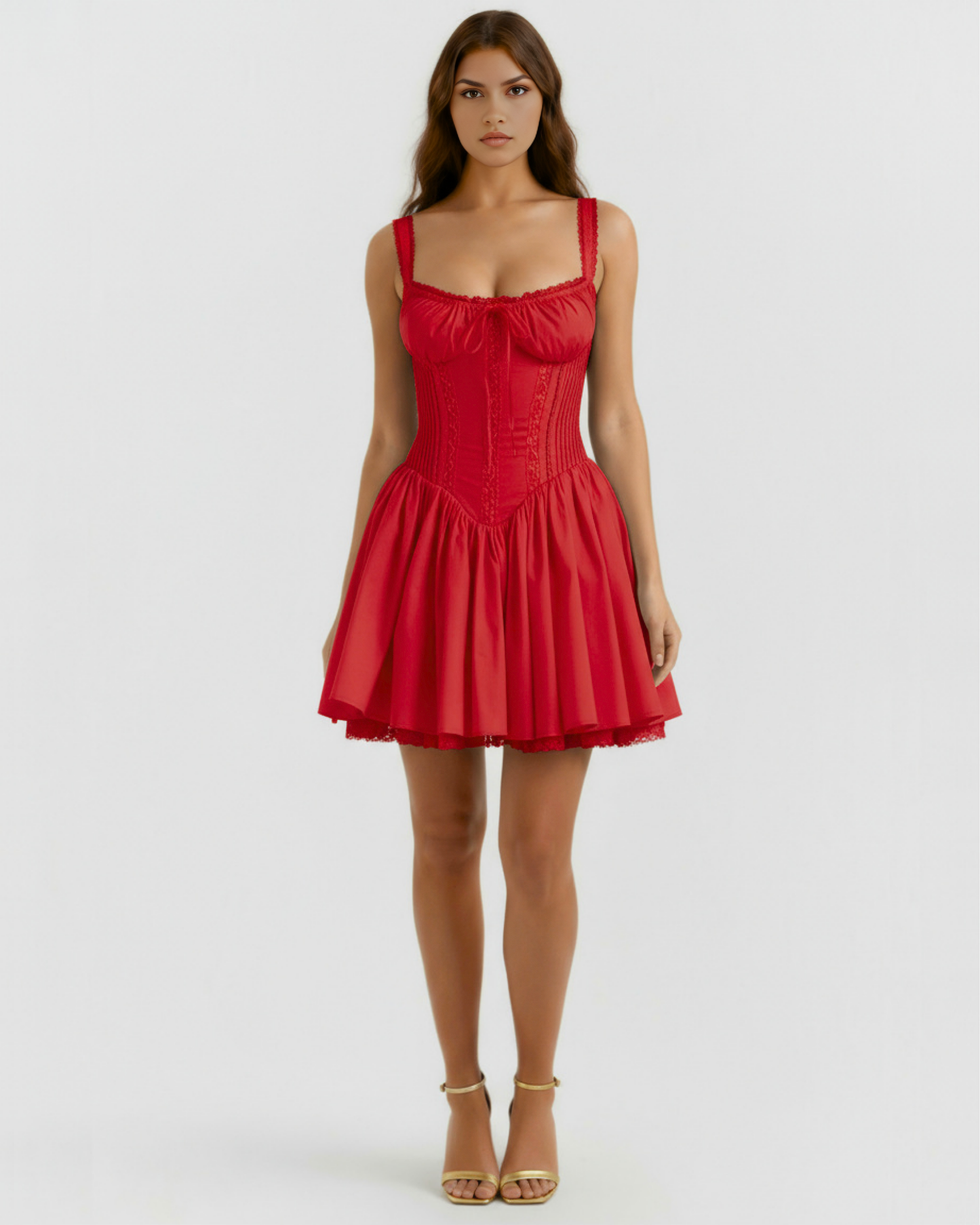 Vestido Luna en color rojo - Cloe Montiel