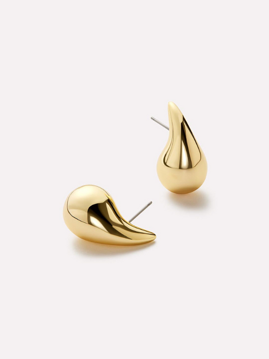 Pendientes Golden Drop Earrings en color dorado - Cloe Montiel
