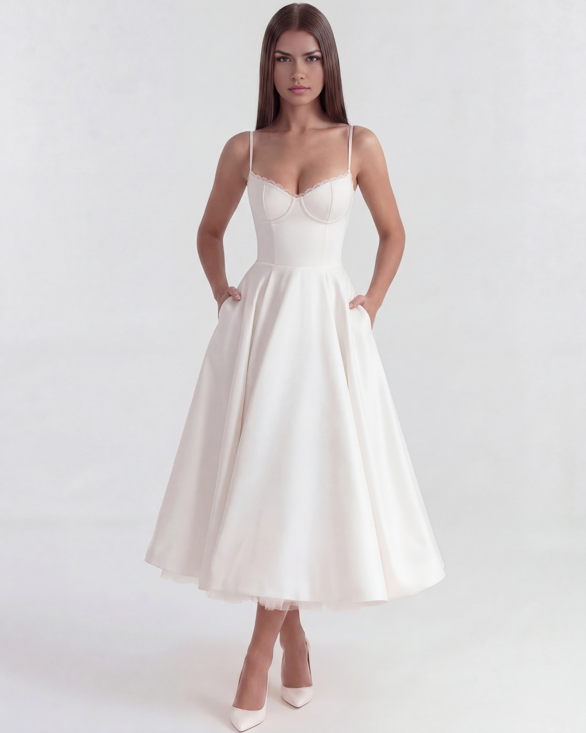 Vestido Selene en color blanco - Cloe Montiel