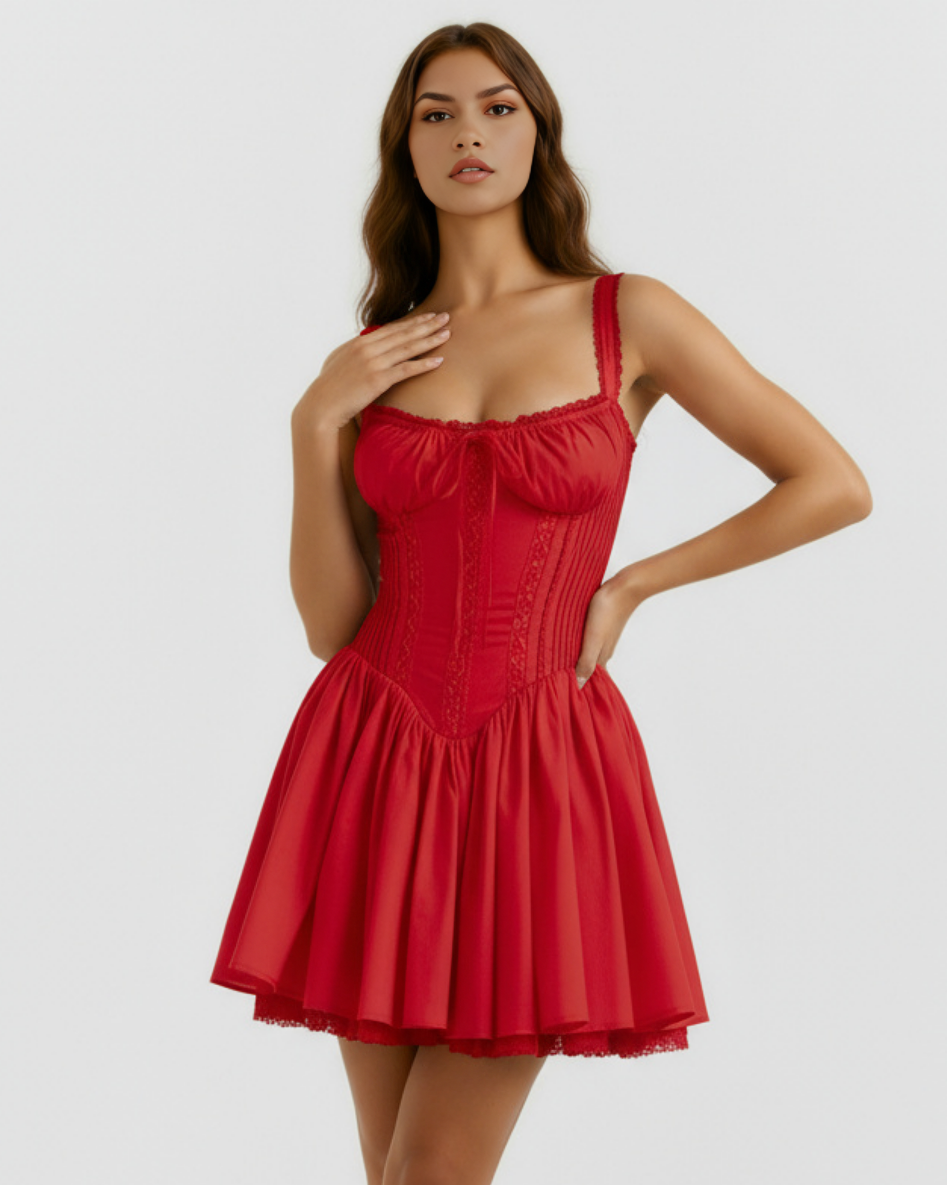 Vestido Luna en color rojo - Cloe Montiel