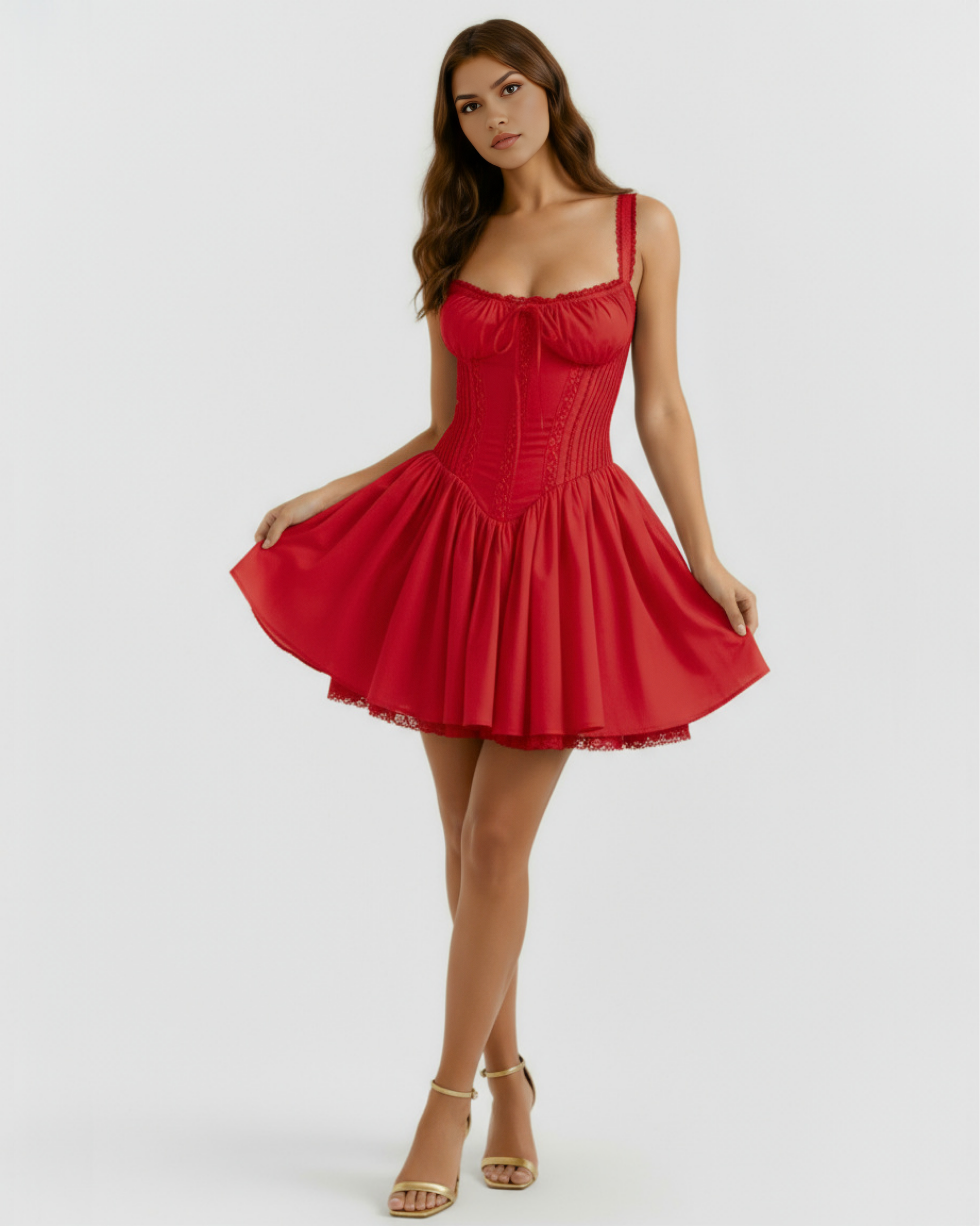 Vestido Luna en color rojo - Cloe Montiel