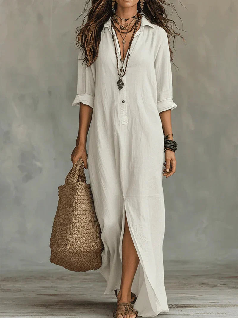 WILLOW | Vestido largo cómodo con una silueta favorecedora. Muy versátil para el día a día