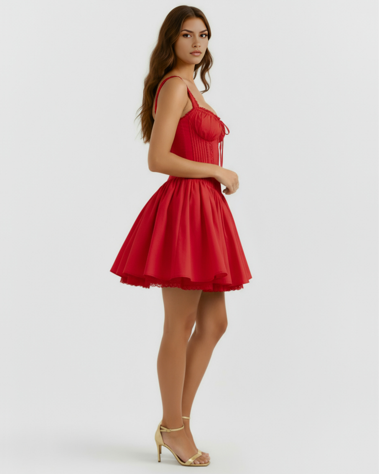 Vestido Luna en color rojo - Cloe Montiel