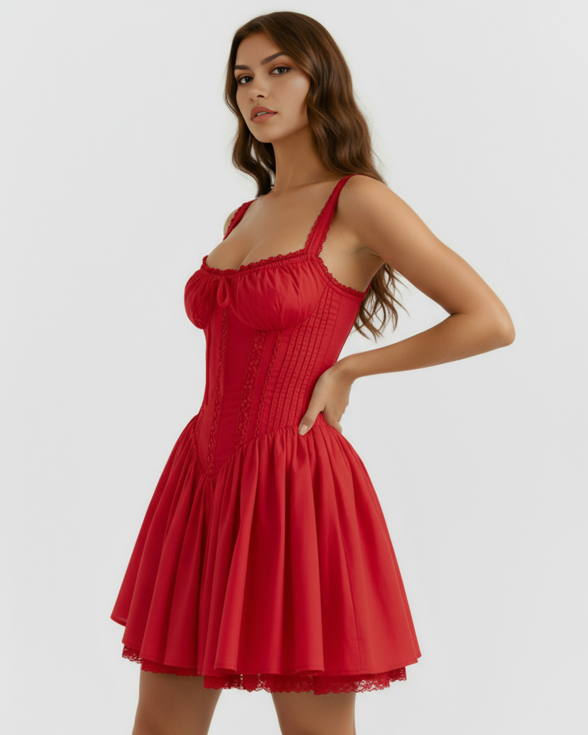 Vestido Luna en color rojo - Cloe Montiel