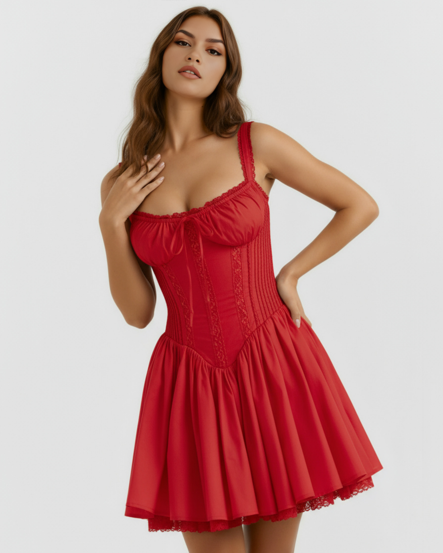 Vestido Luna en color rojo - Cloe Montiel