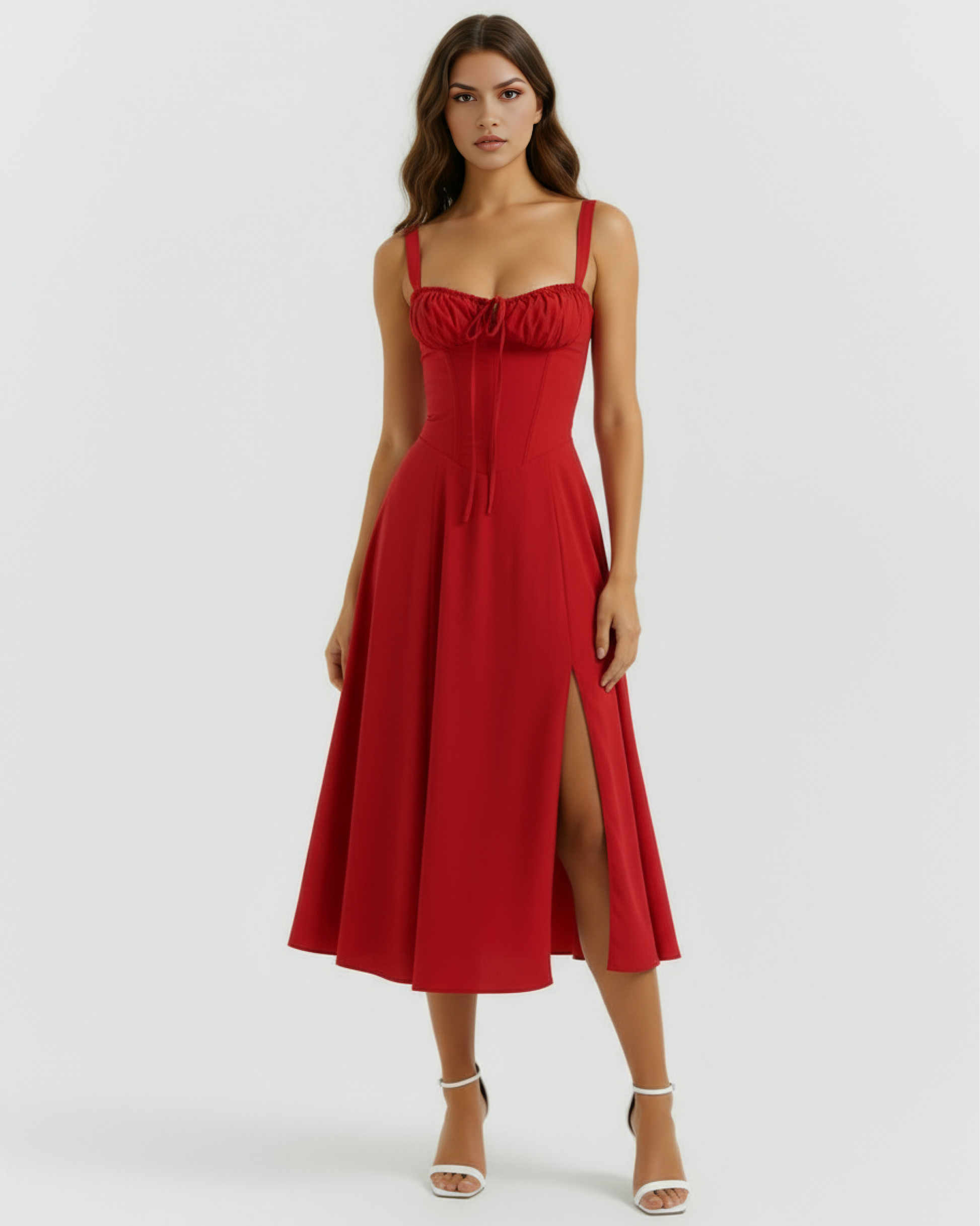 Vestido Aurora en color rojo - Cloe Montiel
