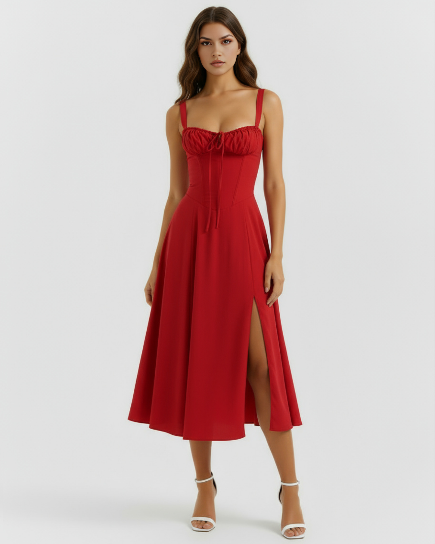Vestido Aurora en color rojo - Cloe Montiel