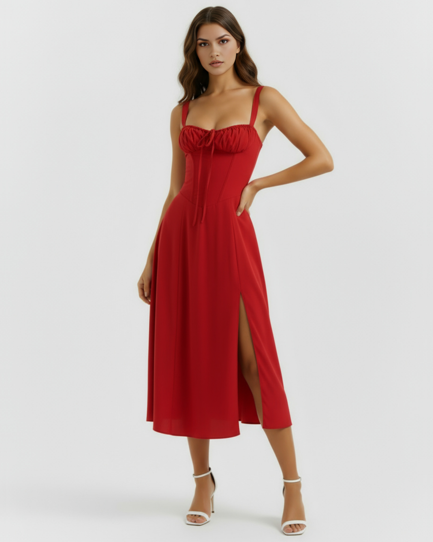 Vestido Aurora en color rojo - Cloe Montiel