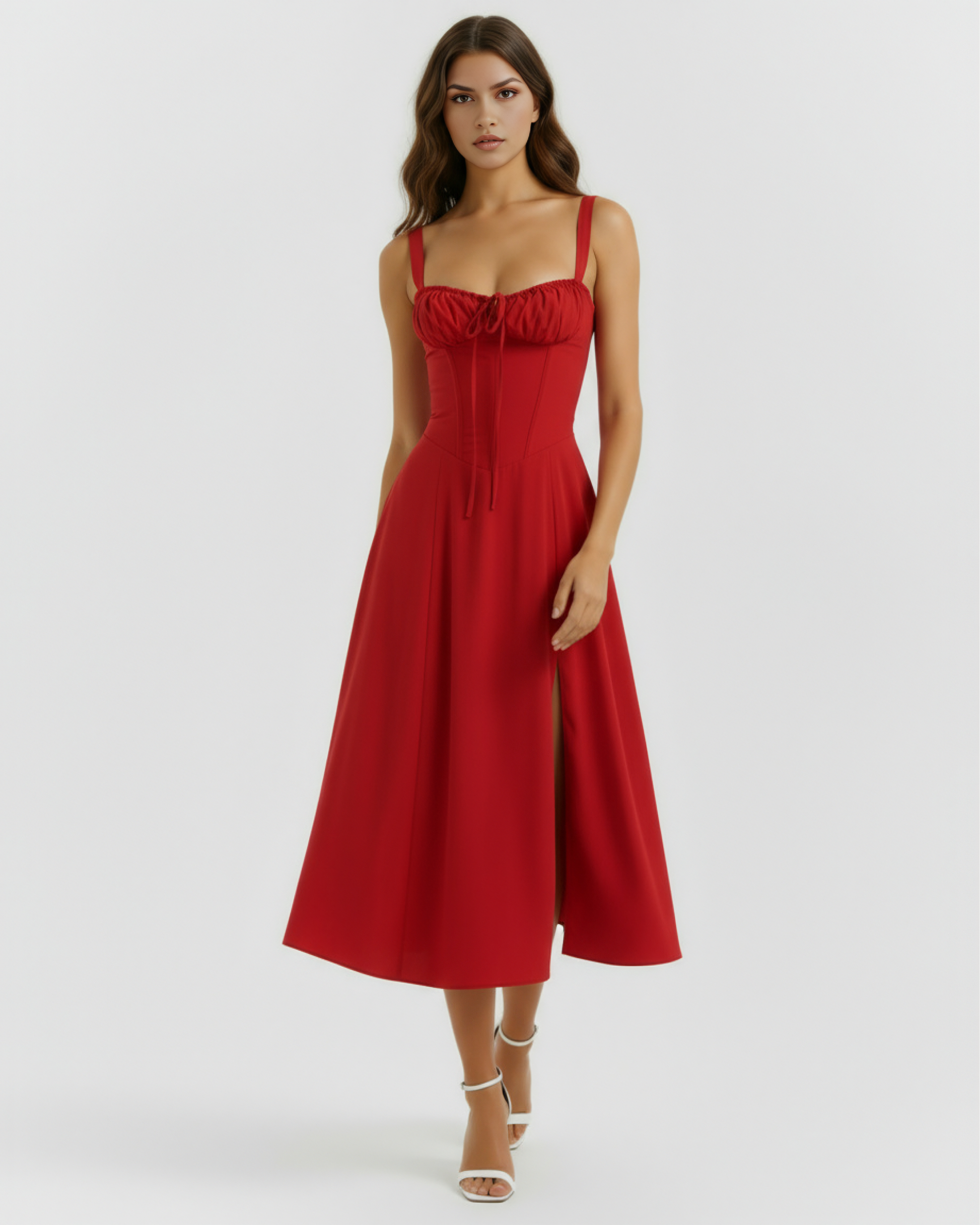 Vestido Aurora en color rojo - Cloe Montiel