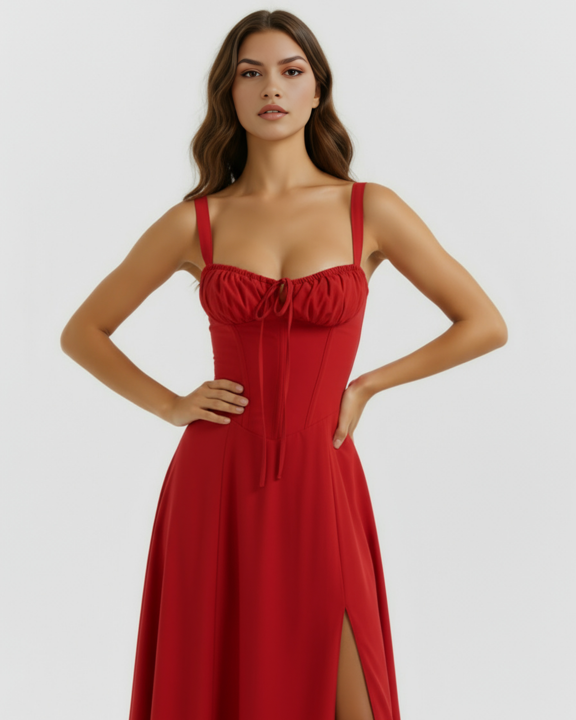 Vestido Aurora en color rojo - Cloe Montiel