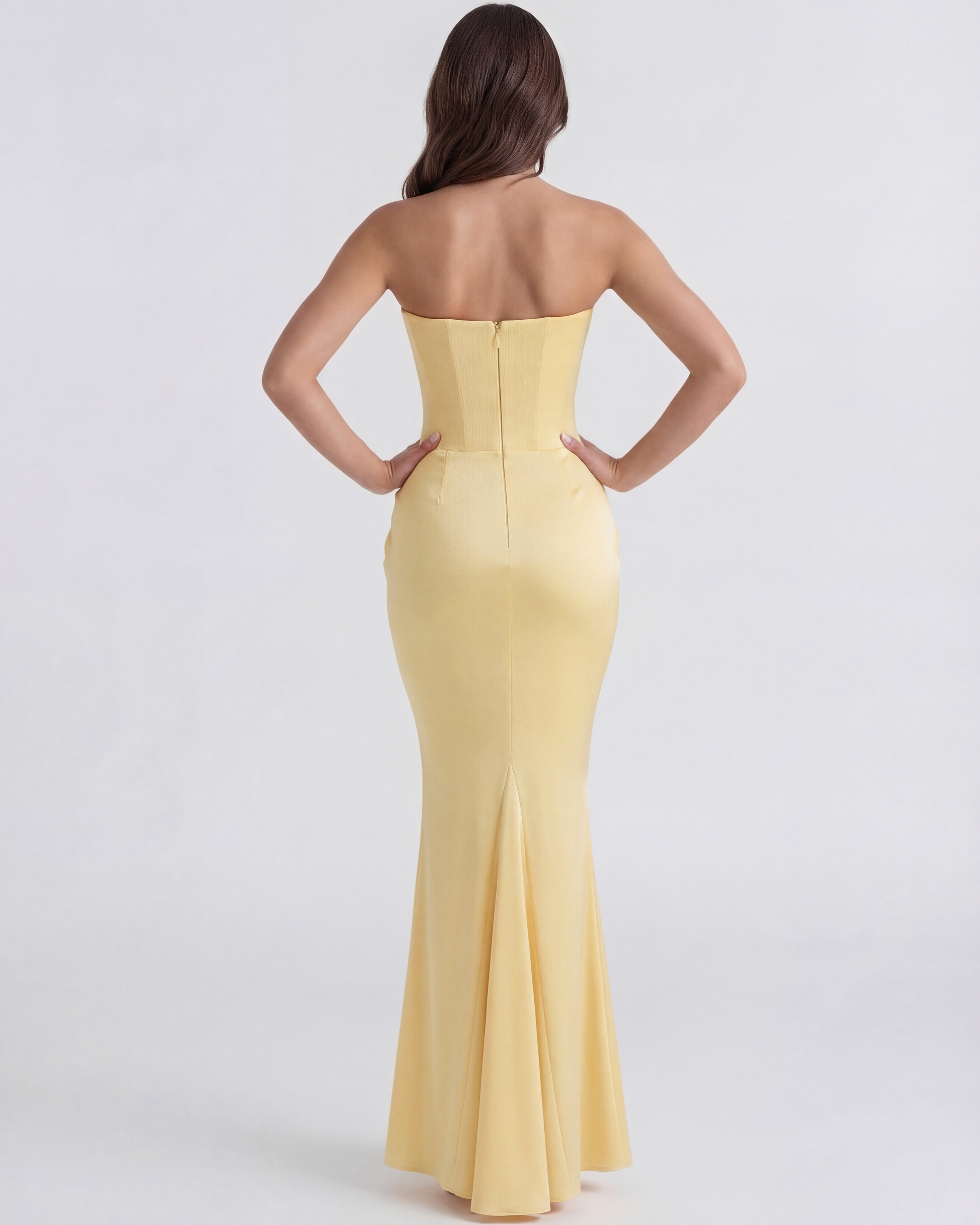 Vestido Rosalind en color amarillo mantequilla - Cloe Montiel