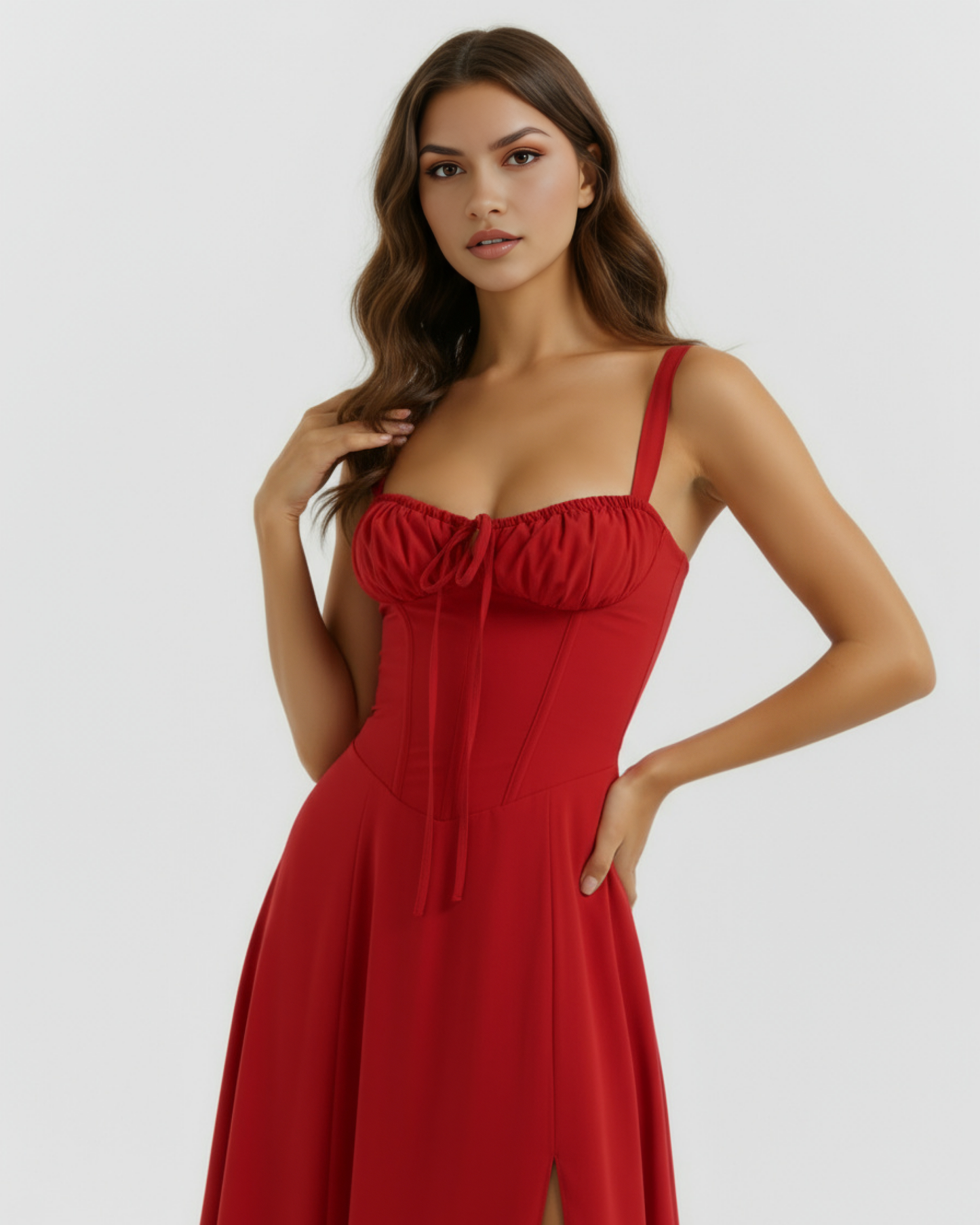 Vestido Aurora en color rojo - Cloe Montiel