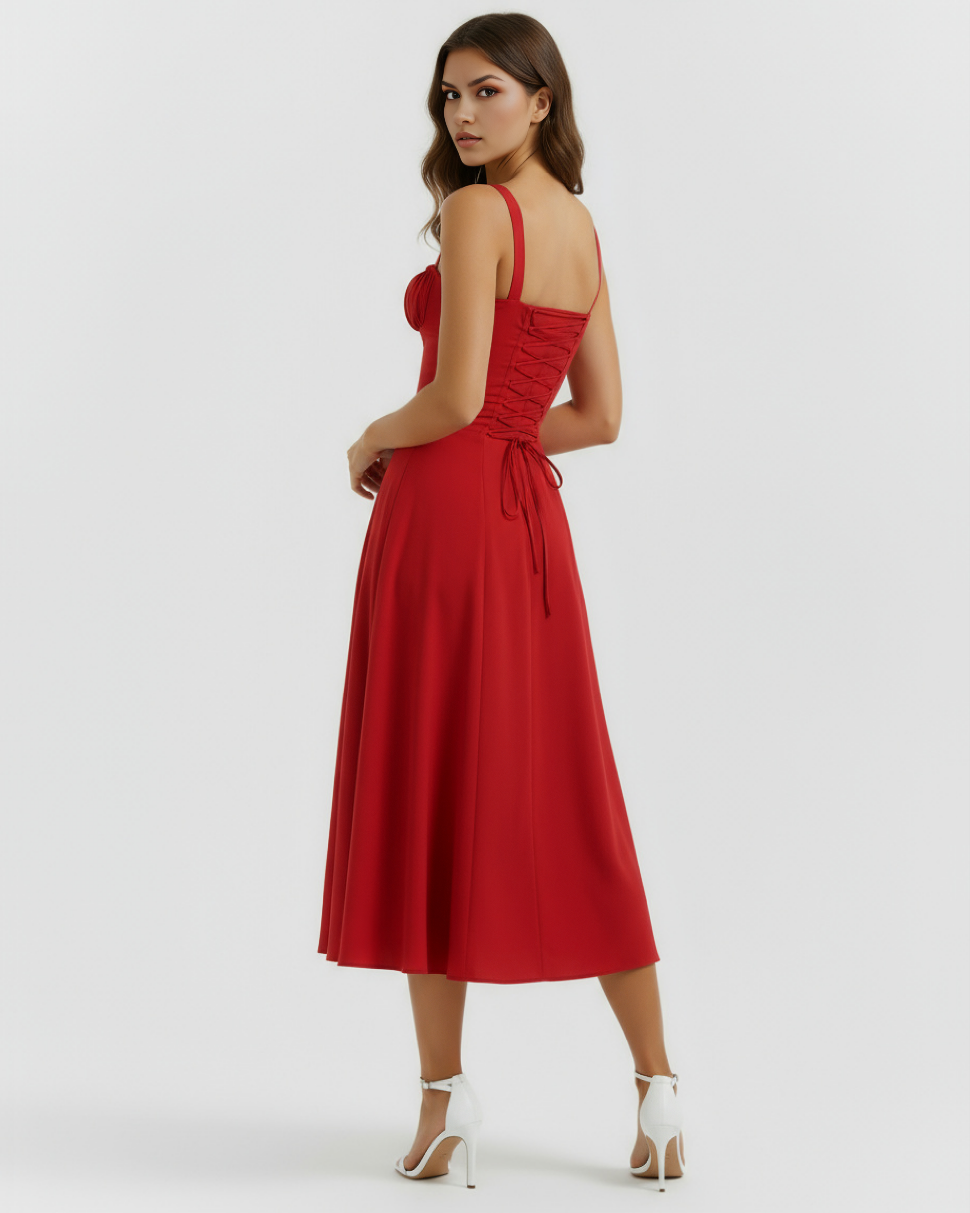 Vestido Aurora en color rojo - Cloe Montiel