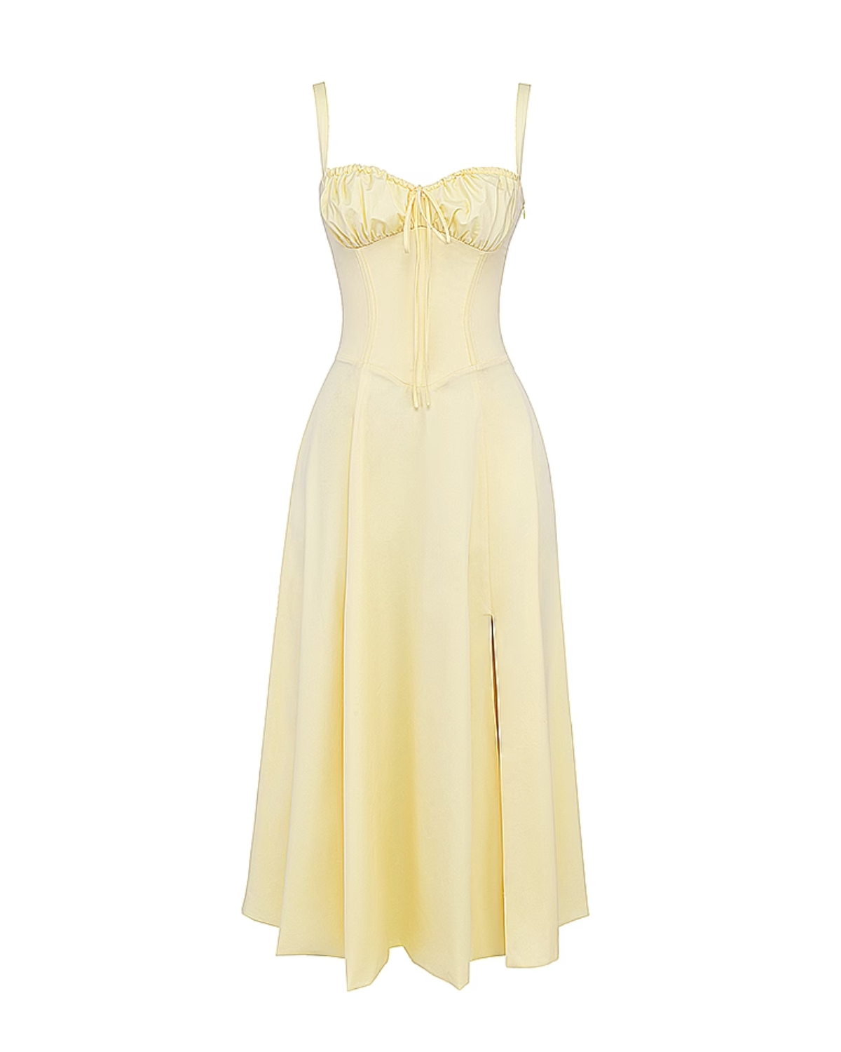 Vestido Aurora en color amarillo claro - Cloe Montiel