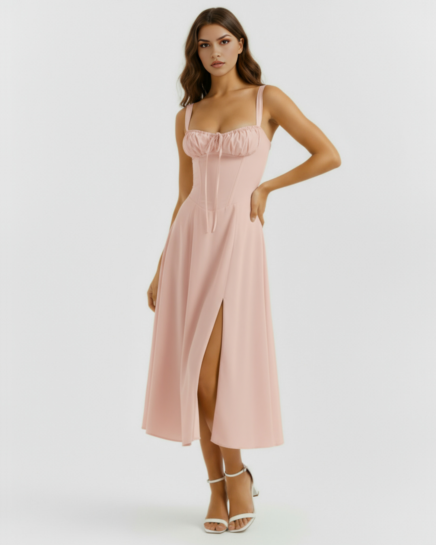 Vestido Aurora en color rosa - Cloe Montiel