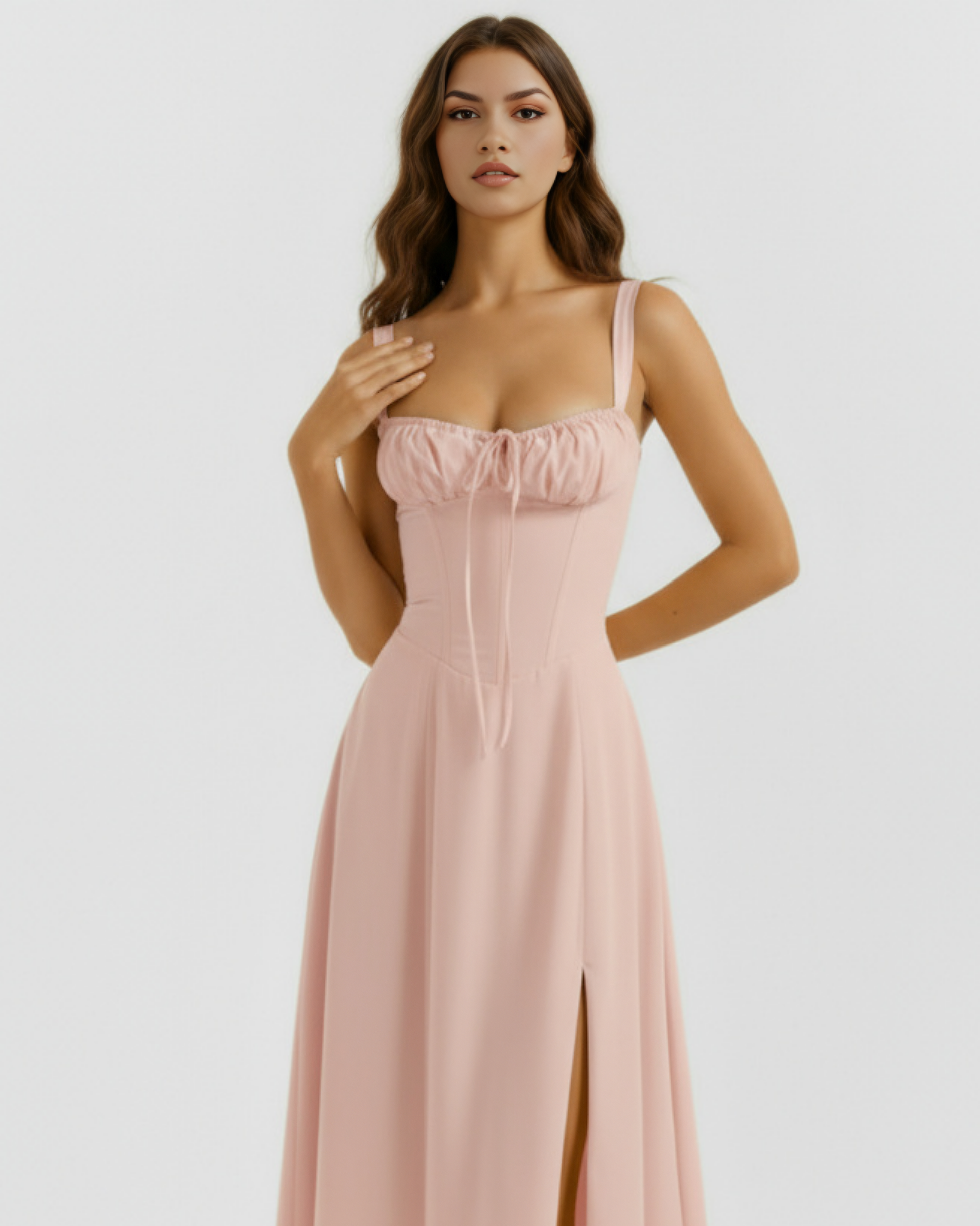 Vestido Aurora en color rosa - Cloe Montiel