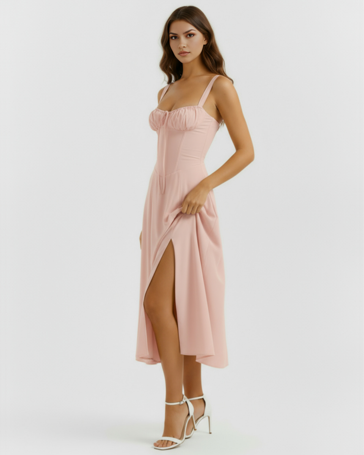Vestido Aurora en color rosa - Cloe Montiel