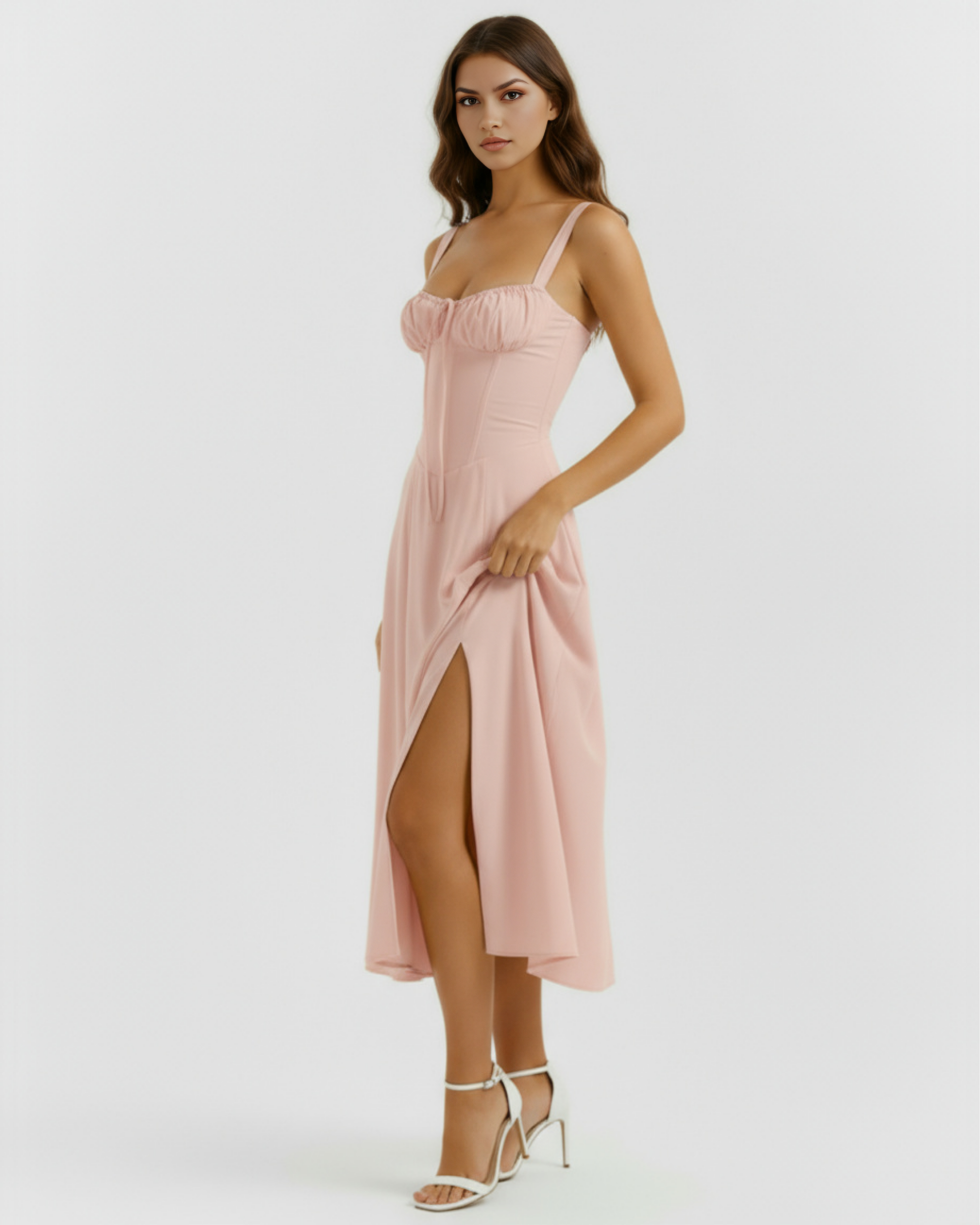 Vestido Aurora en color rosa - Cloe Montiel