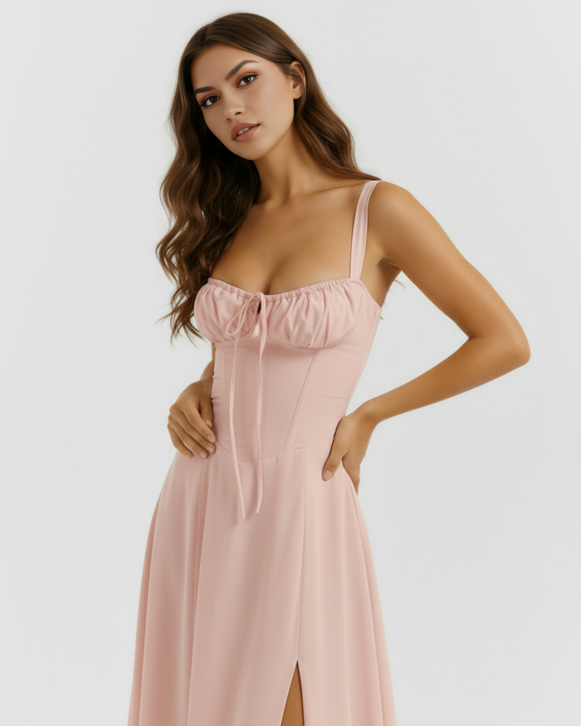 Vestido Aurora en color rosa - Cloe Montiel