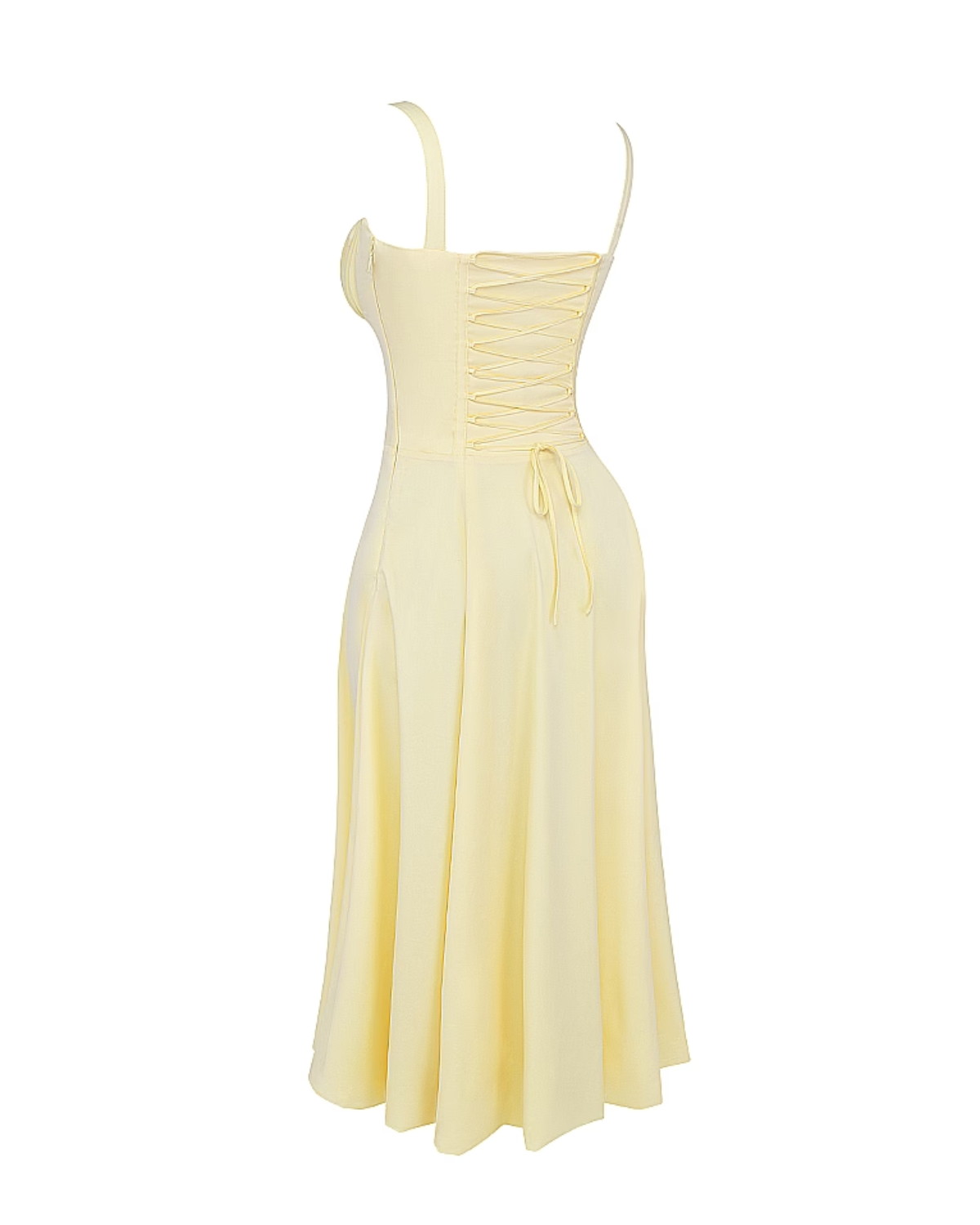 Vestido Aurora en color amarillo claro - Cloe Montiel