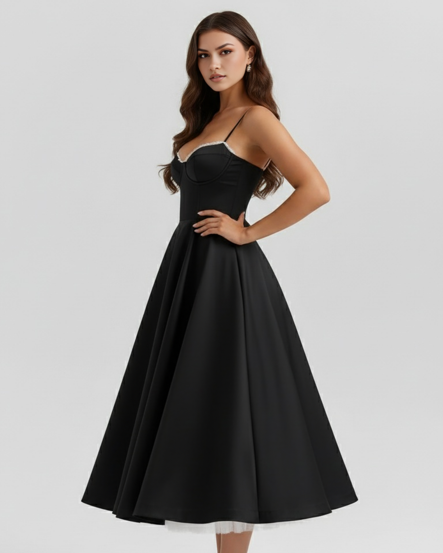 Vestido Selene en color negro - Cloe Montiel