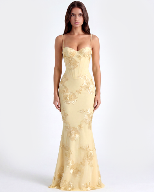 Celeste en color amarillo mantequilla - Cloe Montiel