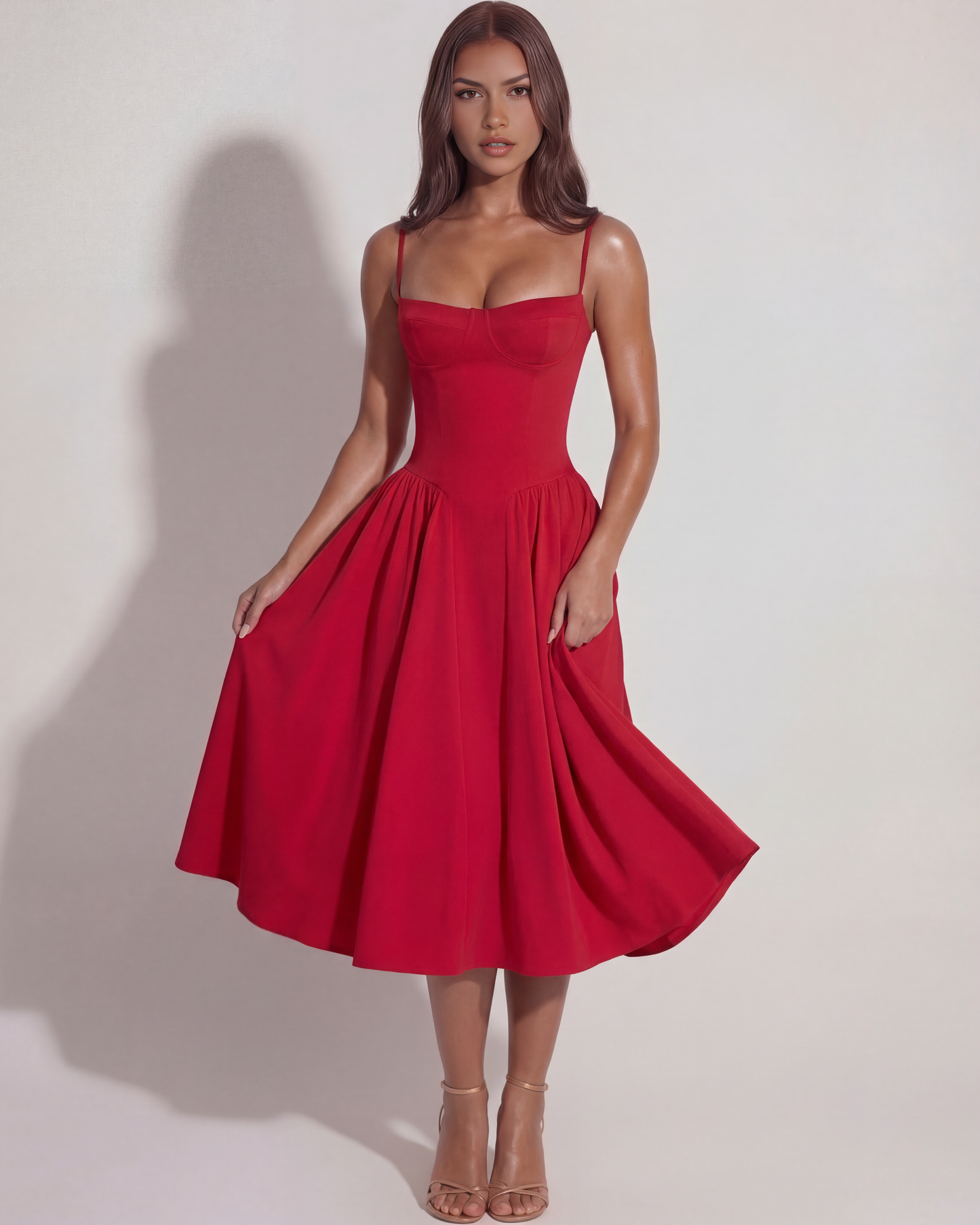 Vestido Francesca en color rojo - Cloe Montiel