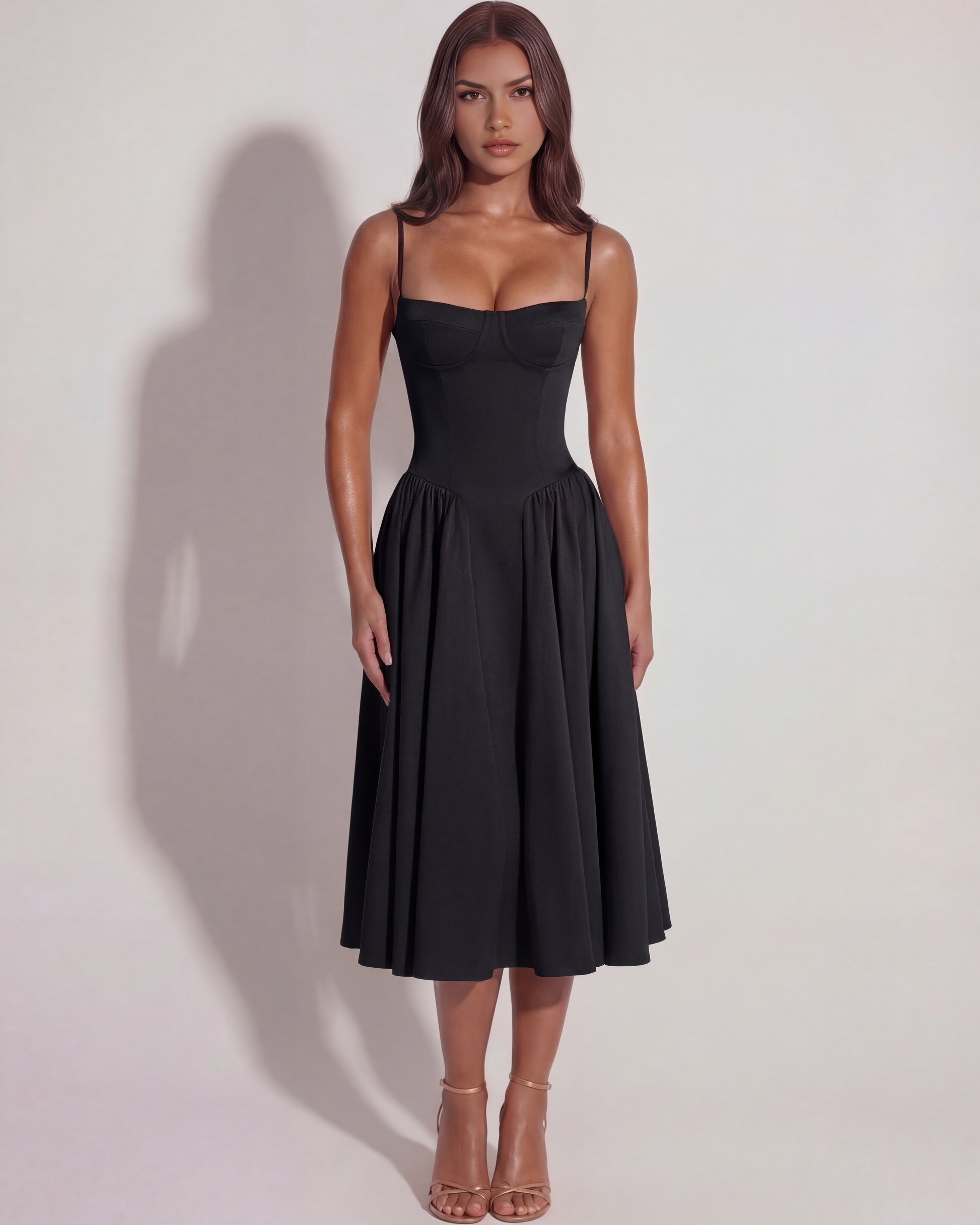 Vestido Francesca en color negro - Cloe Montiel