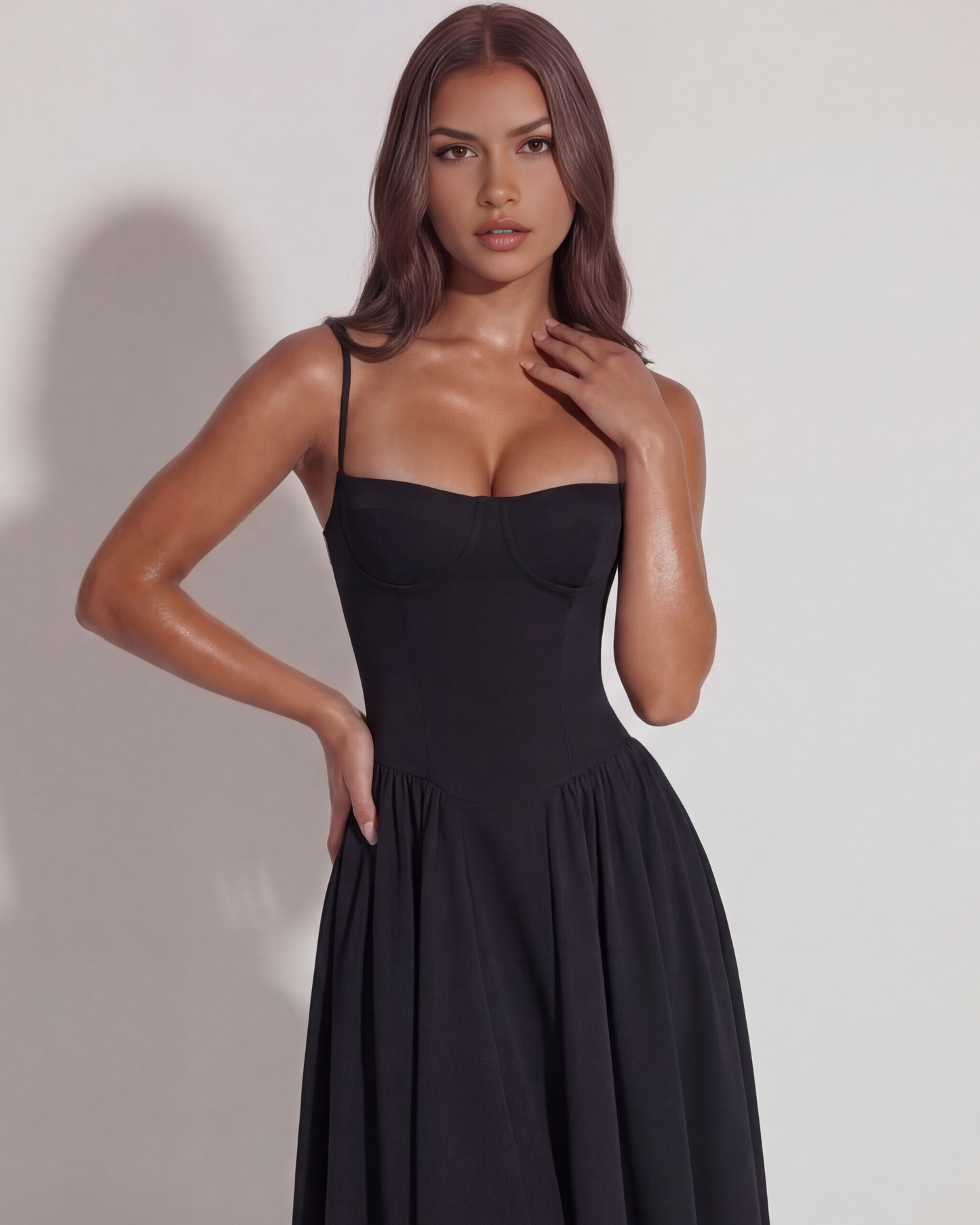 Vestido Francesca en color negro - Cloe Montiel