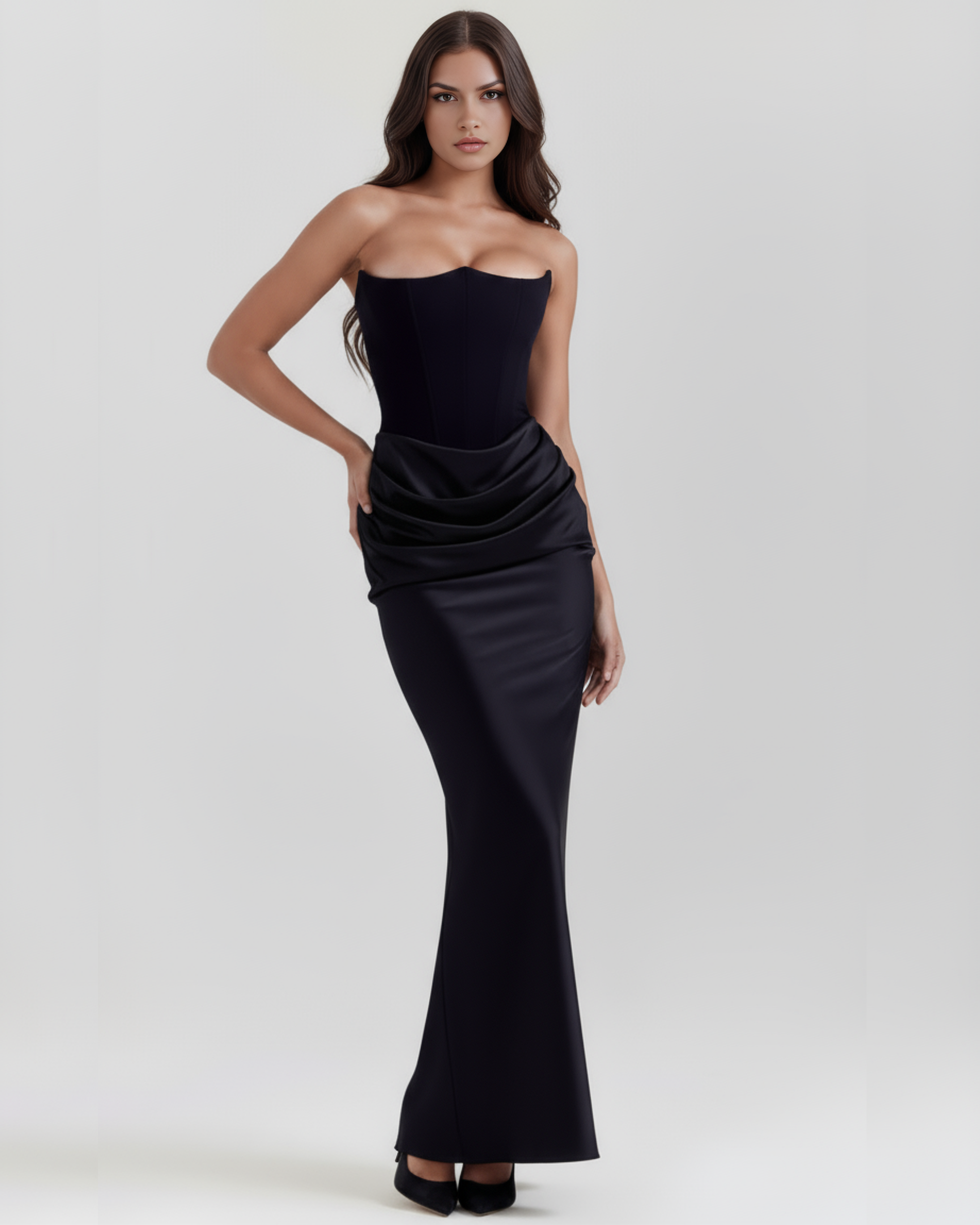 Vestido Rosalind en color negro - Cloe Montiel