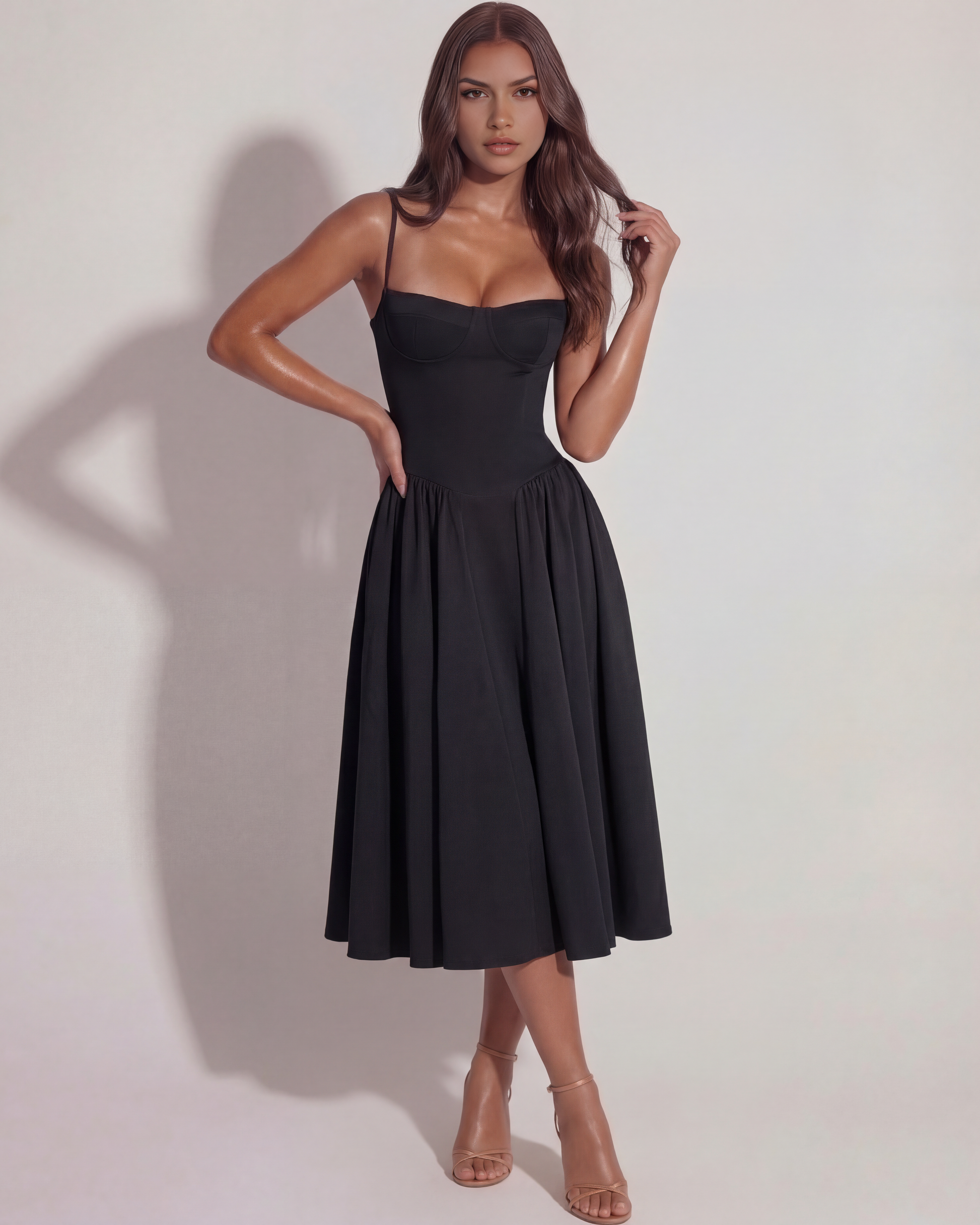Vestido Francesca en color negro - Cloe Montiel