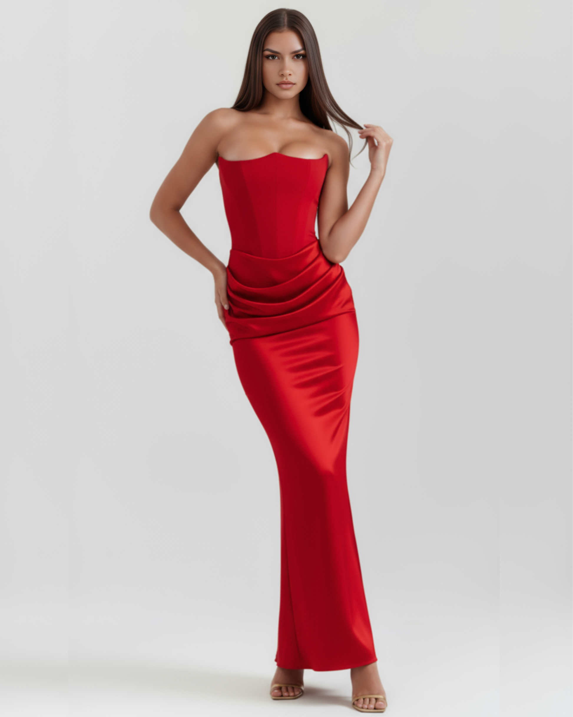Vestido Rosalind en color rojo - Cloe Montiel