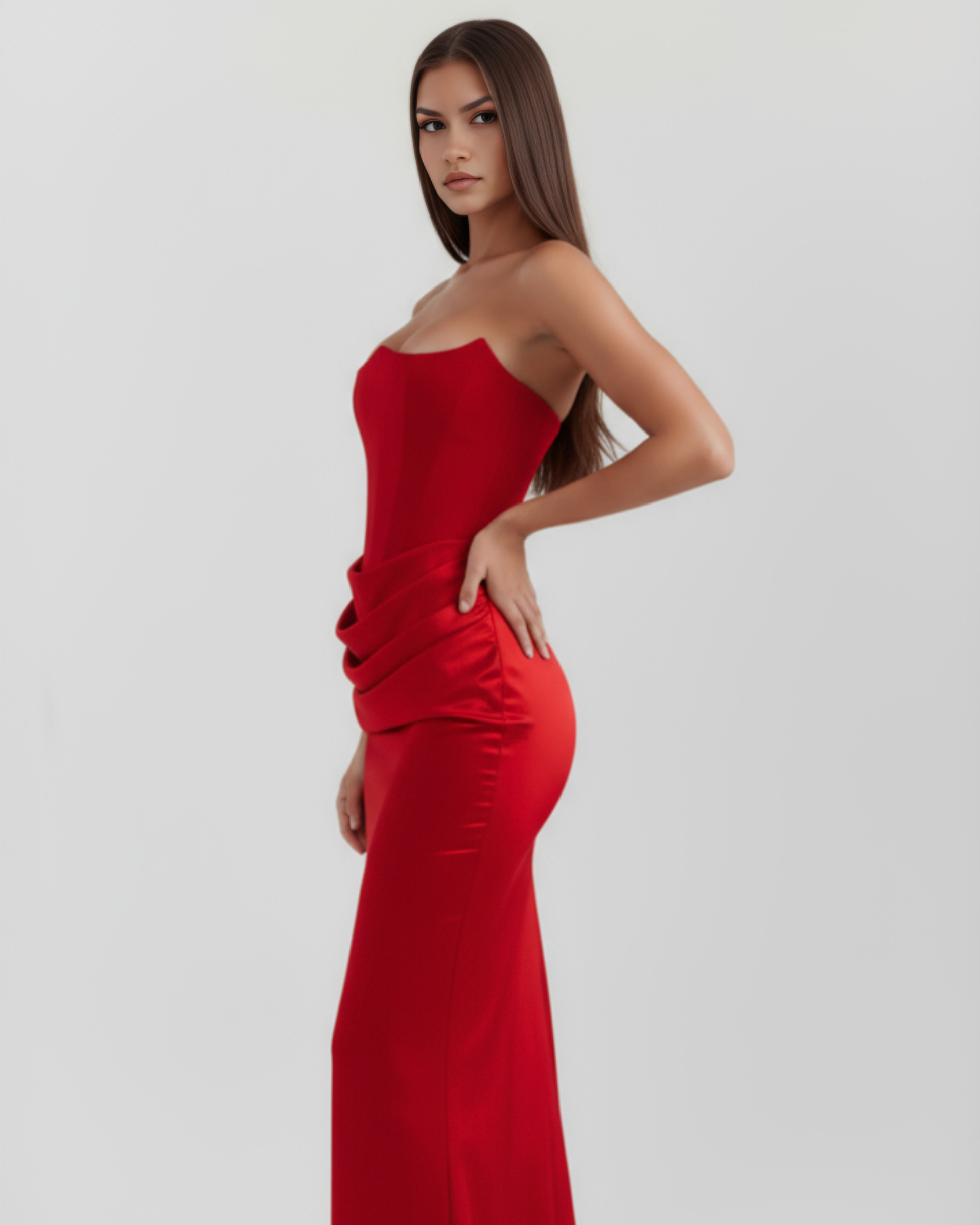 Vestido Rosalind en color rojo - Cloe Montiel
