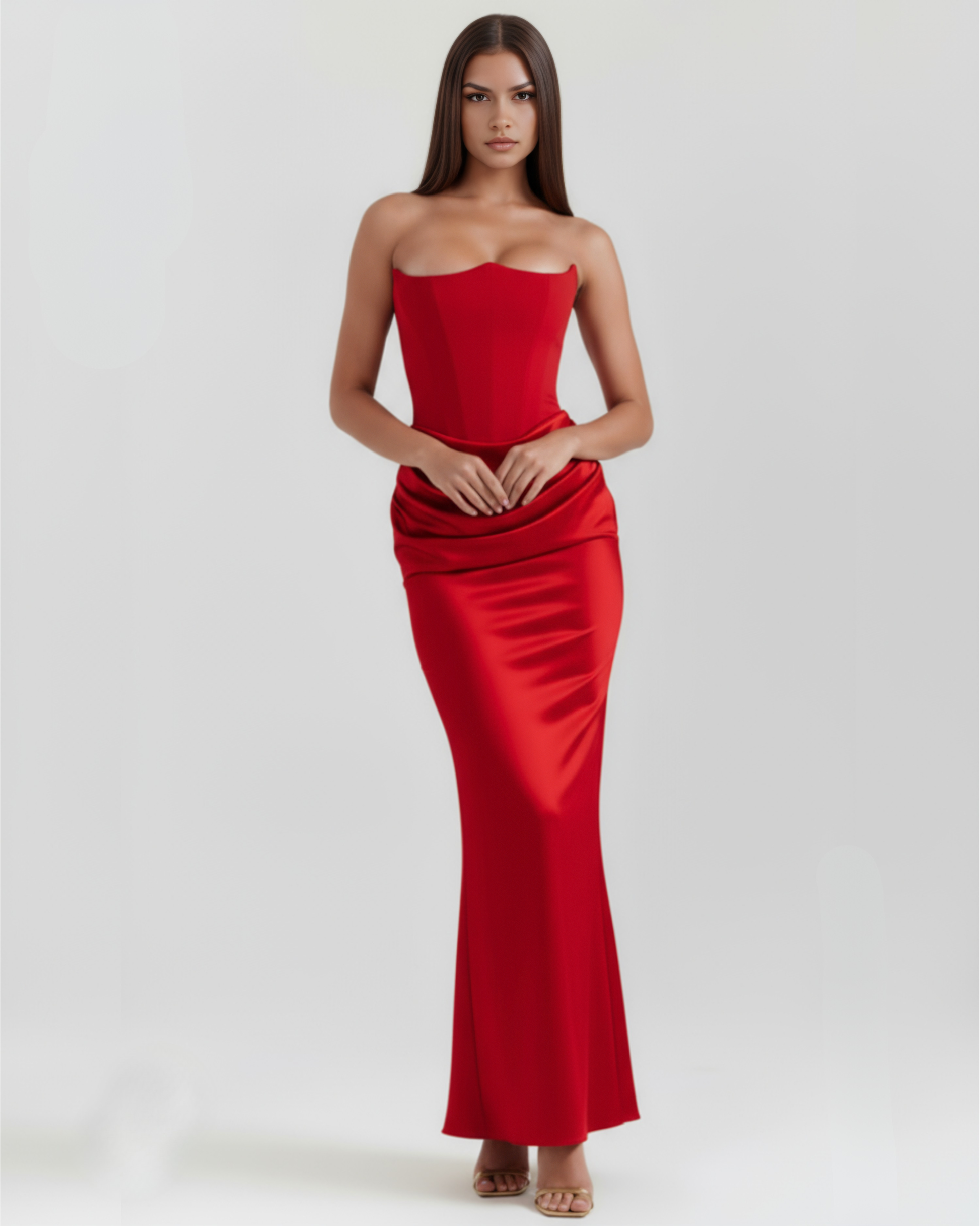 Vestido Rosalind en color rojo - Cloe Montiel
