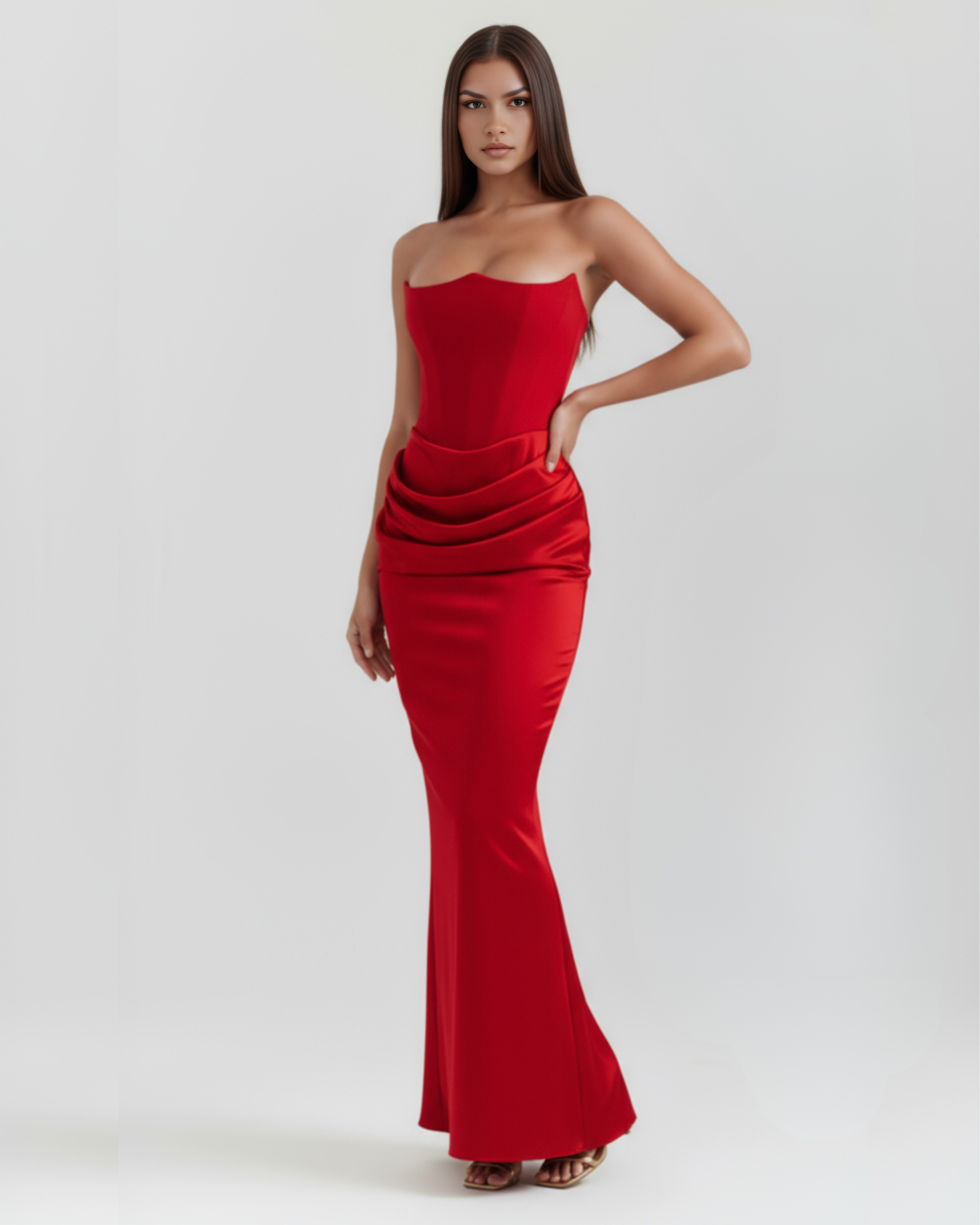Vestido Rosalind en color rojo - Cloe Montiel