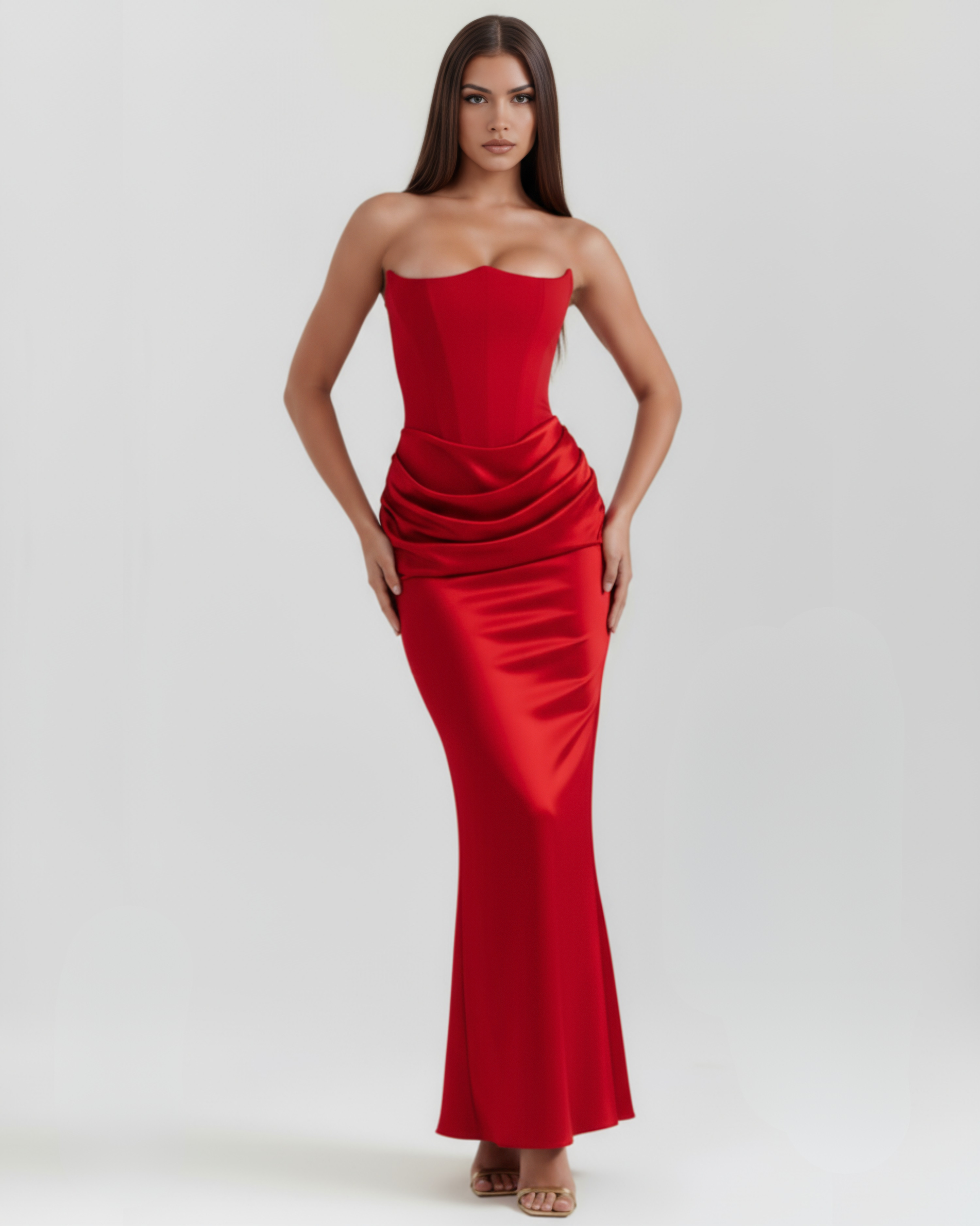 Vestido Rosalind en color rojo - Cloe Montiel