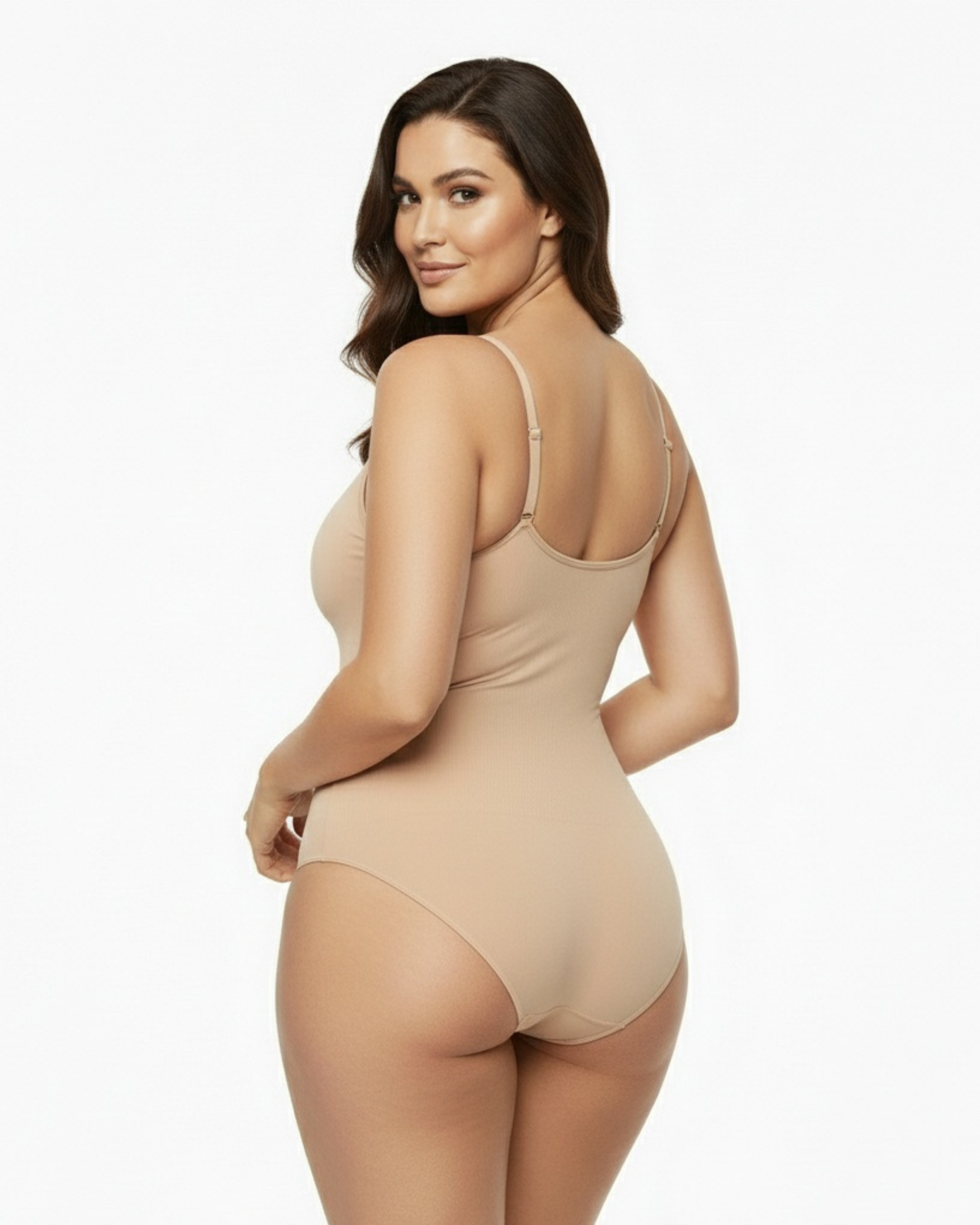 Snatched Shapewear Bodysuit en color beige - Cloe Montiel
